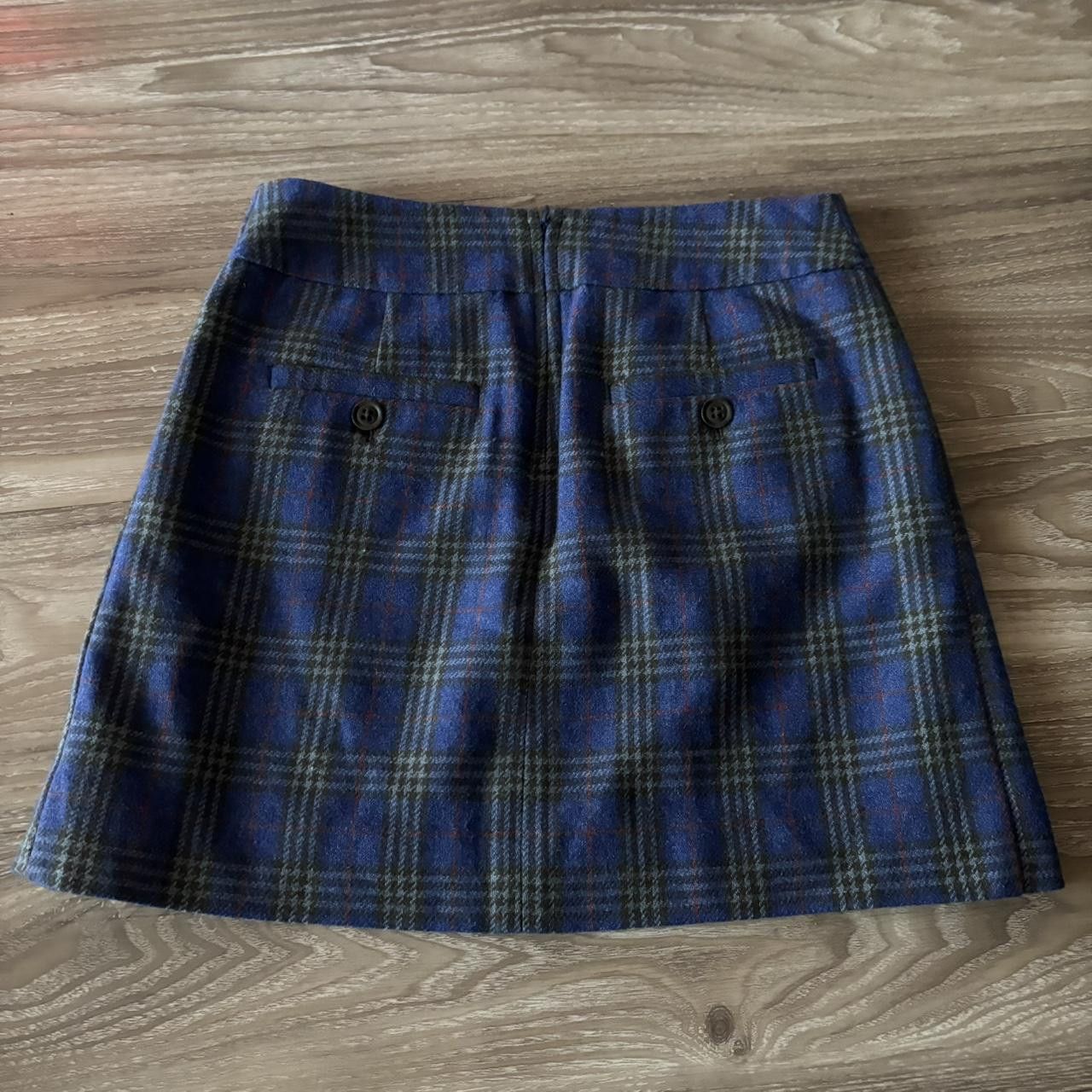 Vintage Crazy Vintage Y2K/2000s Cute Blue Plaid Skirt! Size 28" / US 6 / IT 42 - 4 Thumbnail