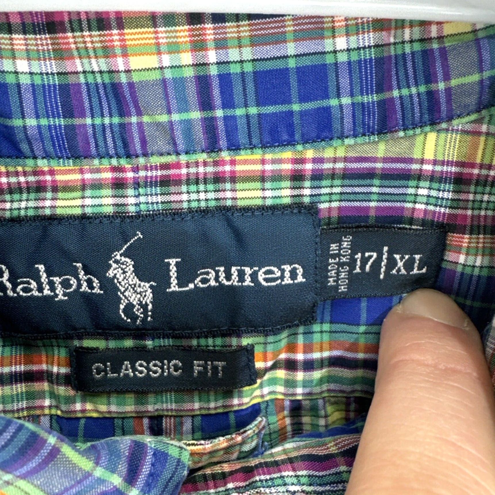 Polo Ralph Lauren VINTAGE Polo Ralph Lauren Shirt XL Plaid Long Sleeve Button-Down Collared Size US XL / EU 56 / 4 - 2 Thumbnail