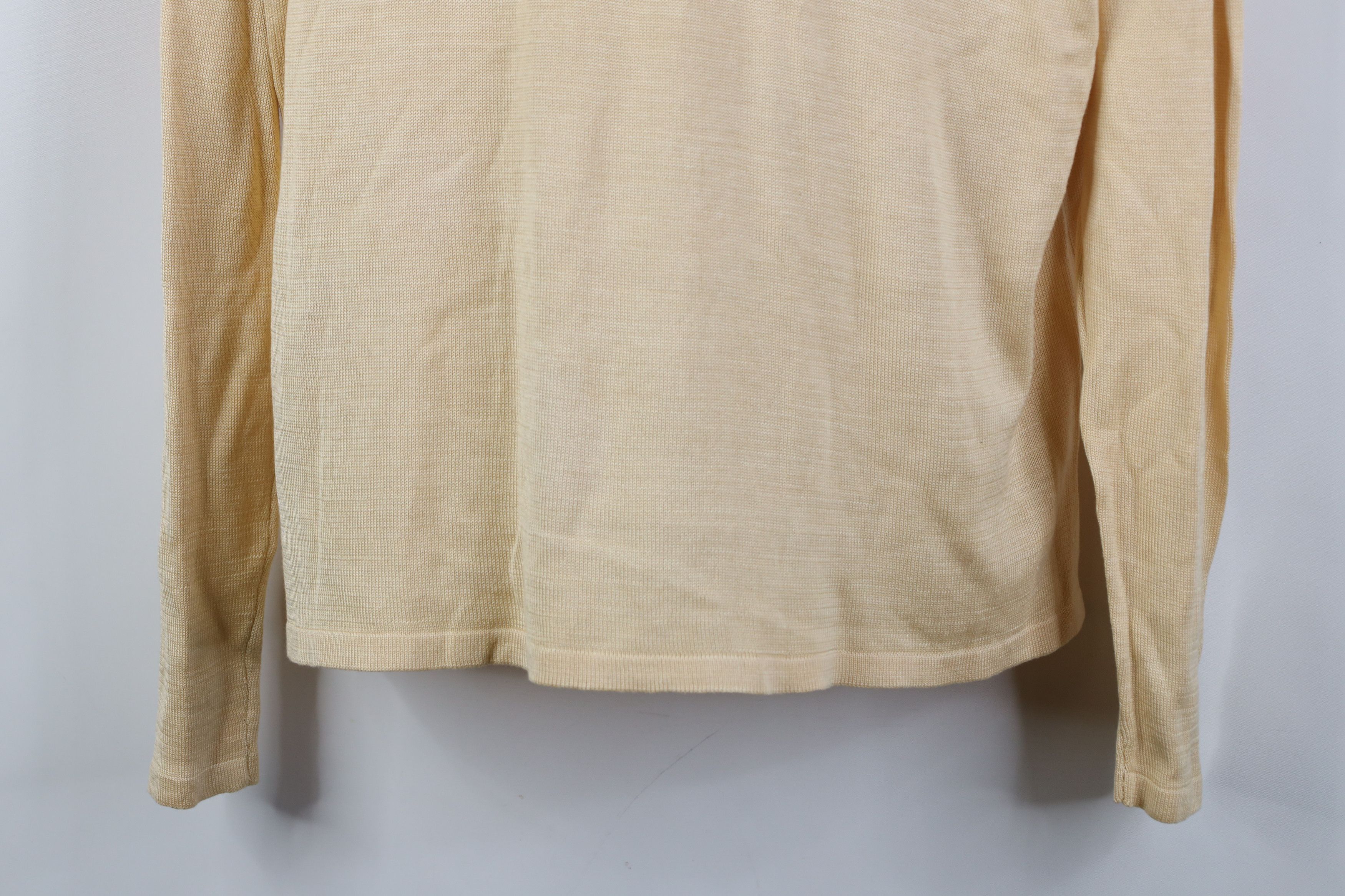 Vintage Vintage 90s Streetwear Silk Knit Turtleneck Sweater Gold Size L / US 10 / IT 46 - 3 Thumbnail