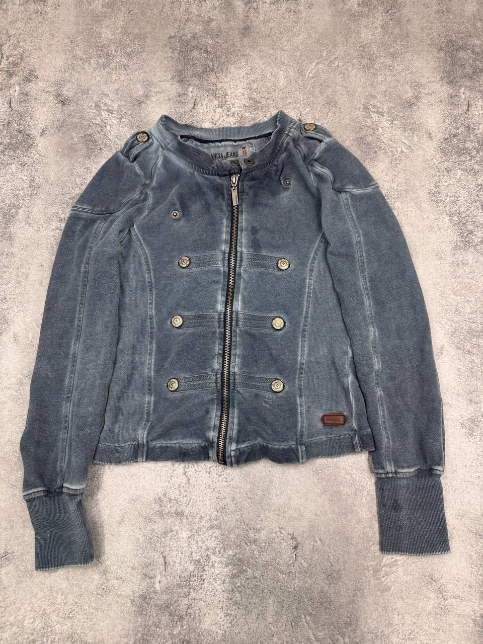 Other Garcia Jeans Napoleon style Women Vintage Cotton JacketGrey Size S / US 4 / IT 40 - 1 Thumbnail