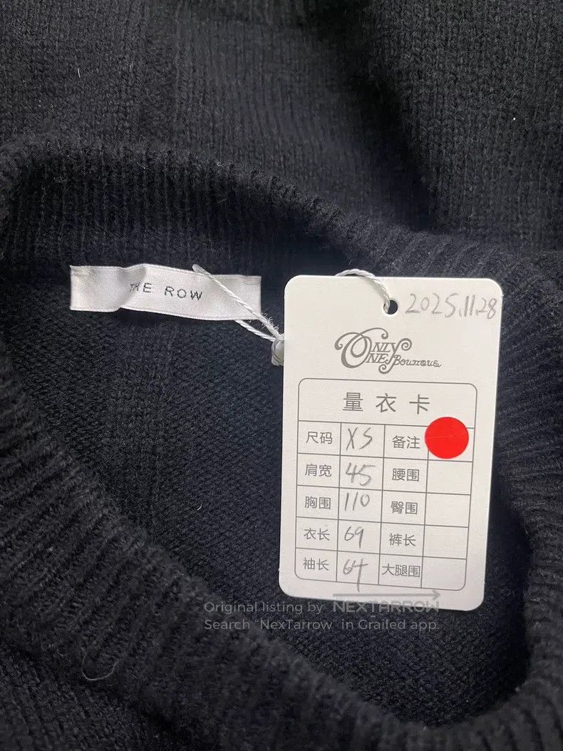 The Row The Row Classic black crewneck wool cashmere sweater Size XS / US 0-2 / IT 36-38 - 4 Thumbnail