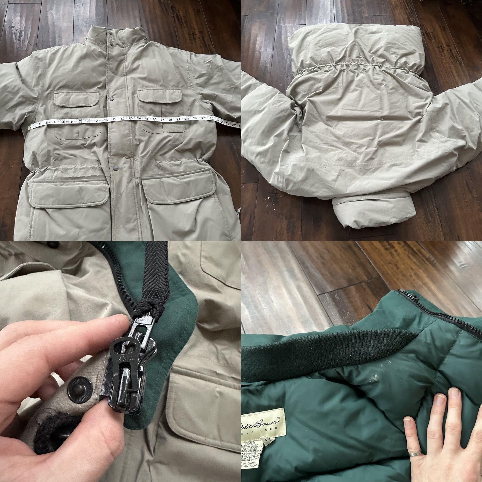Eddie Bauer Vtg Eddie Bauer Mens L Goose Down Puffer Jacket Parka Coat Gore Tex Zip 80s 90s Size US L / EU 52-54 / 3 - 8 Thumbnail