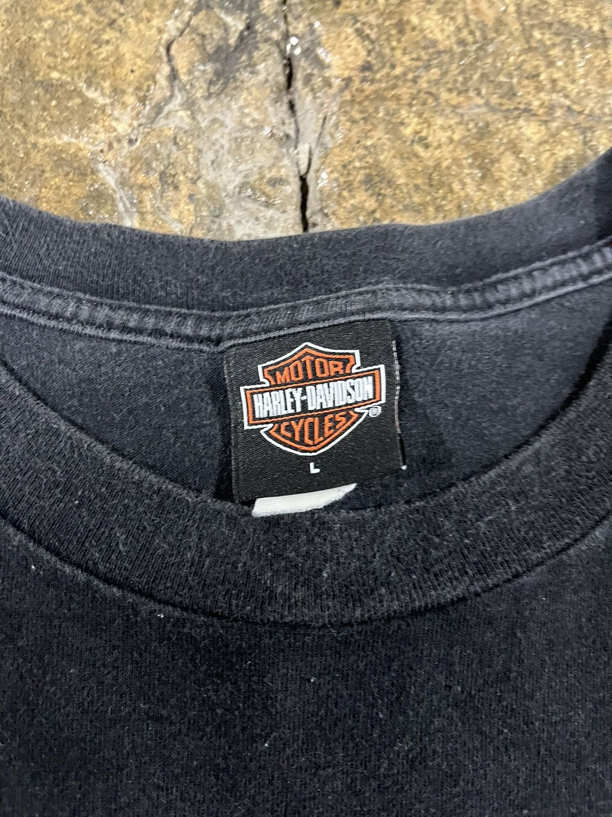 Harley Davidson × Vintage CRAZY VINATGE Y2K HARLEY DAVDISON FLAME LOGO POCKET TEE Size US L / EU 52-54 / 3 - 7 Thumbnail