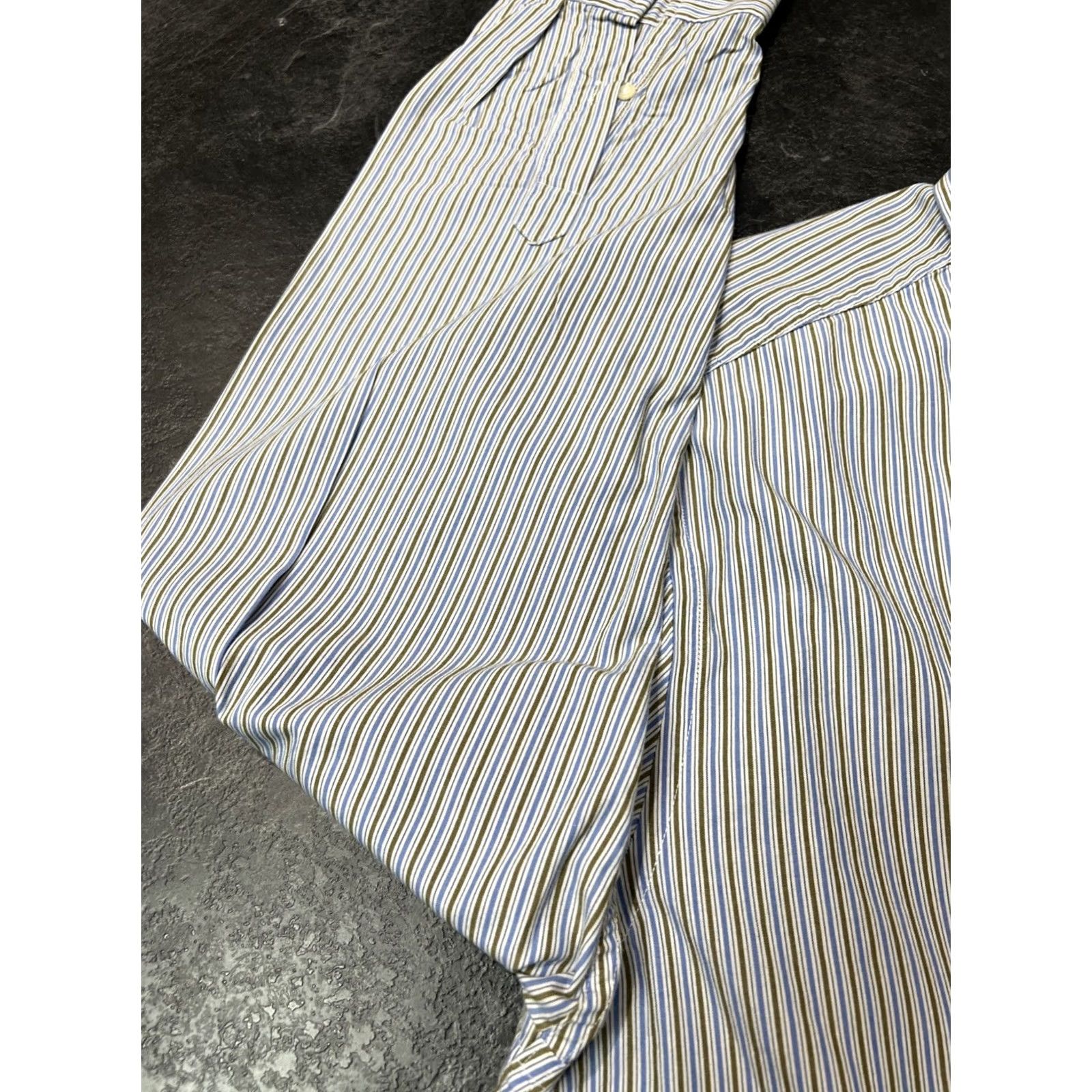 Gap GAP Slim Fit Men’s Short Sleeve Button-Up Shirt XL Striped Multicolor Dress Shirt Color: Multicolor — N/A Size 46R - 2 Thumbnail