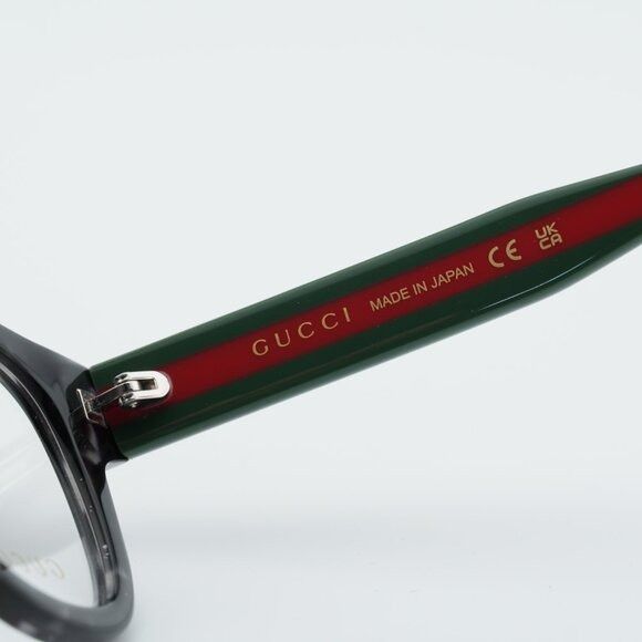Gucci Gucci GG1992O 002 Square Eyeglasses - Shiny Grey Dark Havana Size ONE SIZE - 8 Thumbnail