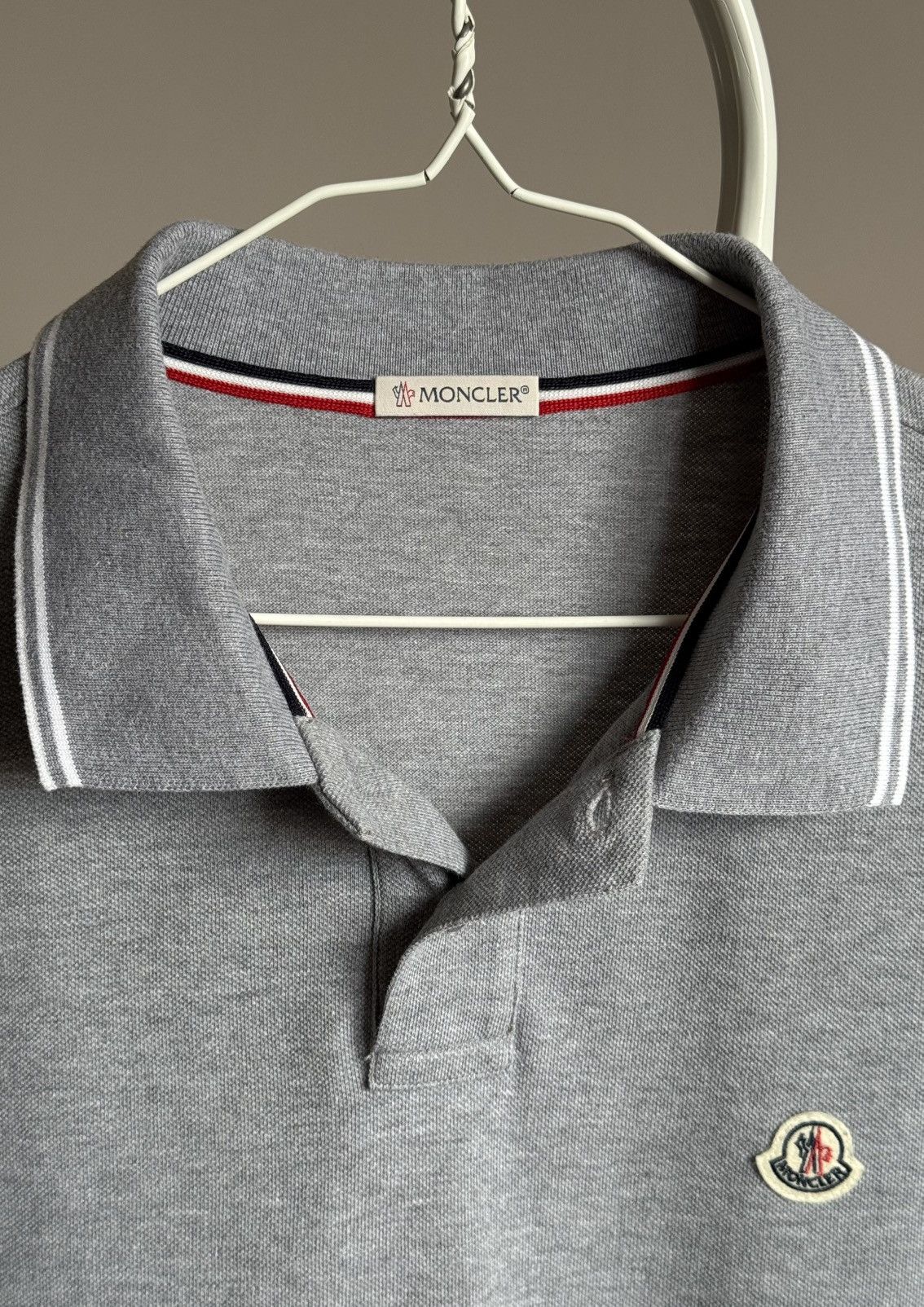 Moncler Moncler Manica Corta Polo T-shirt Grey Size US L / EU 52-54 / 3 - 9 Thumbnail
