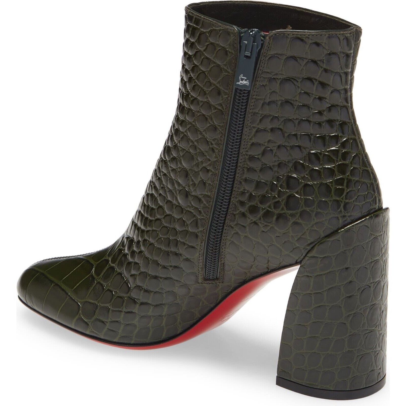 Christian Louboutin Christian Louboutin Turela 85 Forest Green Croc Short Ankle Size US 12 / IT 42 - 8 Thumbnail