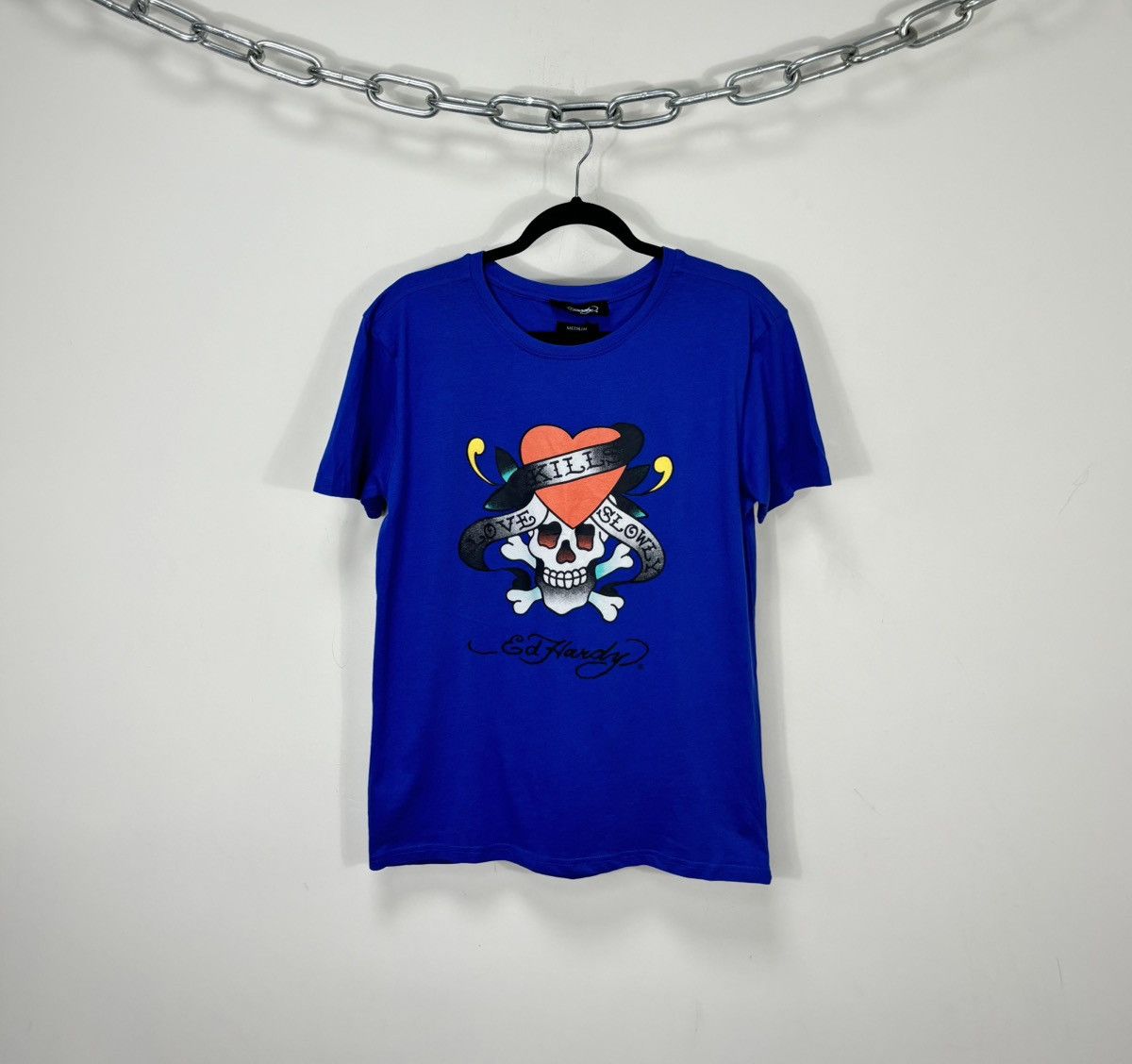Ed Hardy Vintage Ed Hardy Heart Skull Tattoo Big Logo Hype Tee Size US M / EU 48-50 / 2 - 1 Thumbnail