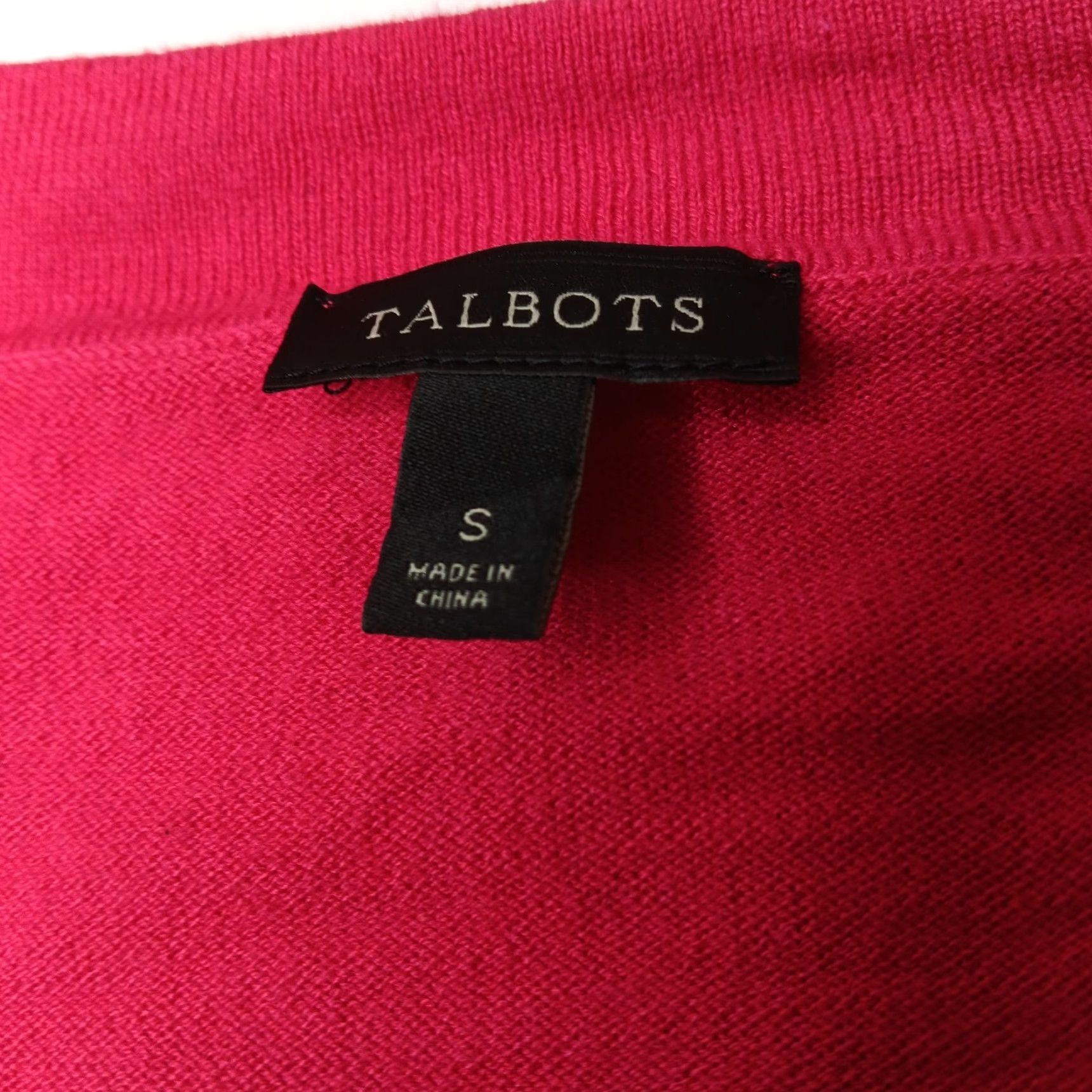 Talbots Talbots Cardigan Sweater Small V-Neck Button Up Pink Classic Knit Women Size S / US 4 / IT 40 - 3 Thumbnail