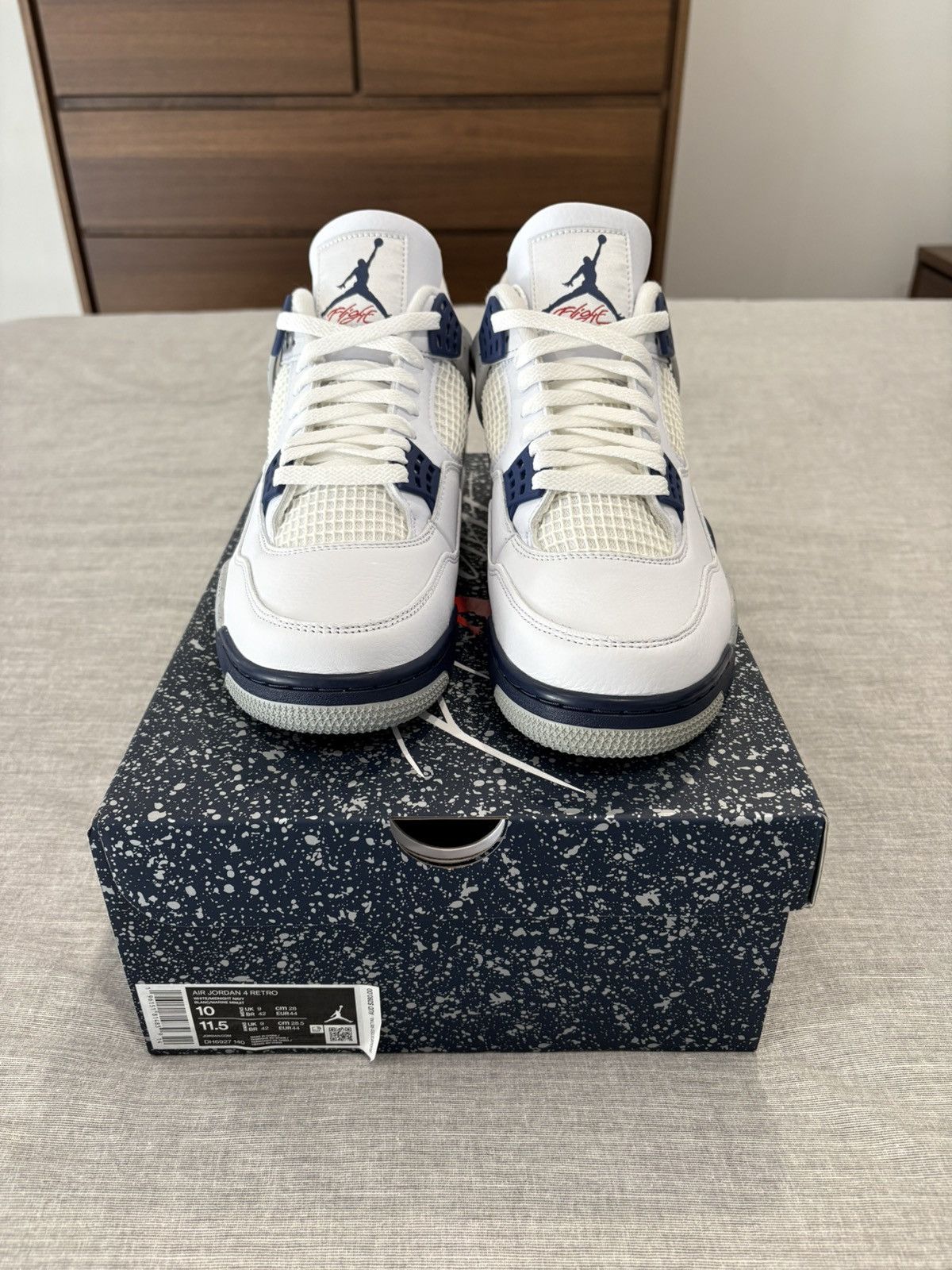 Jordan Brand × Nike Jordan 4 white midnight navy Size US 10 / EU 43 - 3 Thumbnail