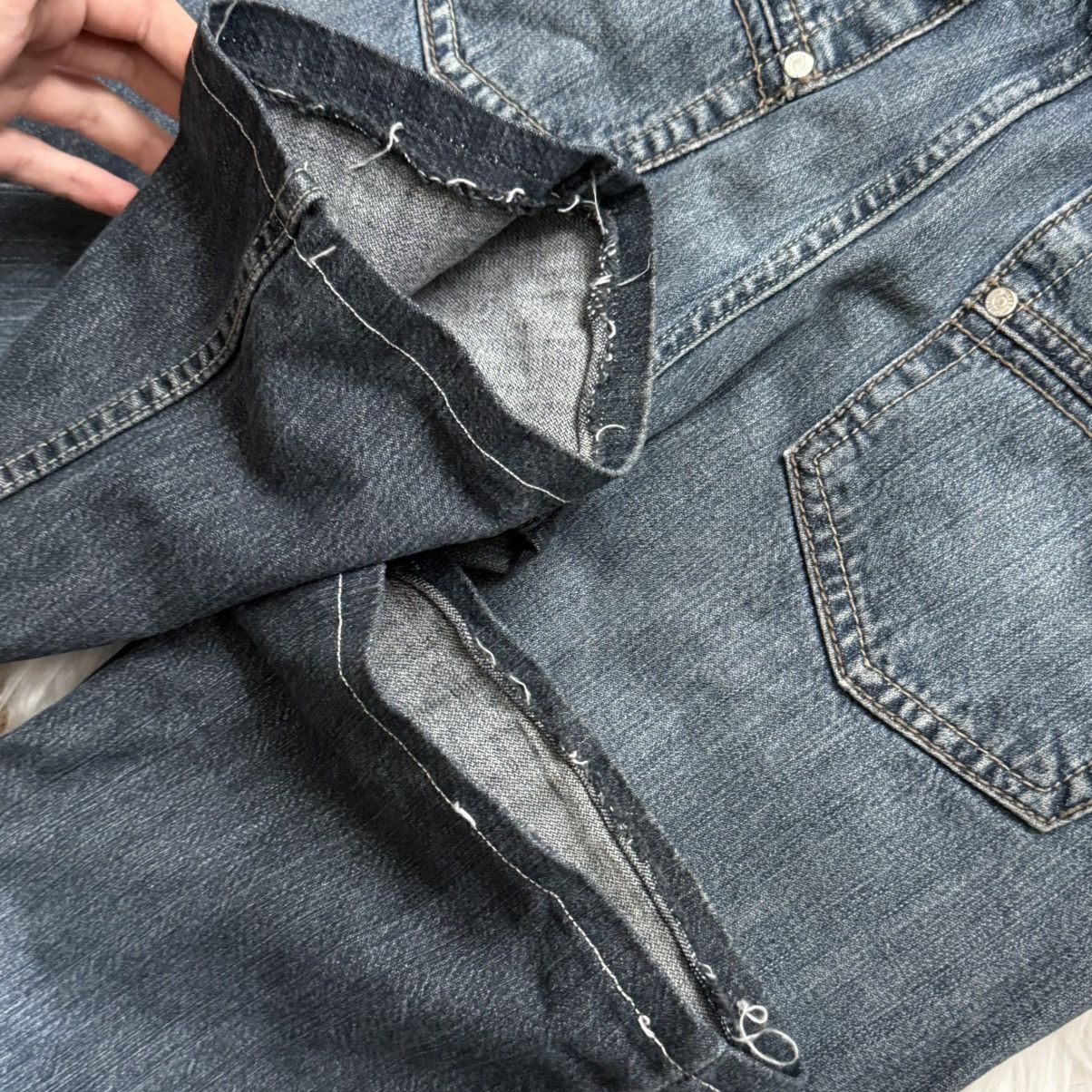 Diesel 📌 Vintage DIESEL Y2K Straight Relaxed Crazy Denim Jeans Size US 34 / EU 50 - 5 Thumbnail