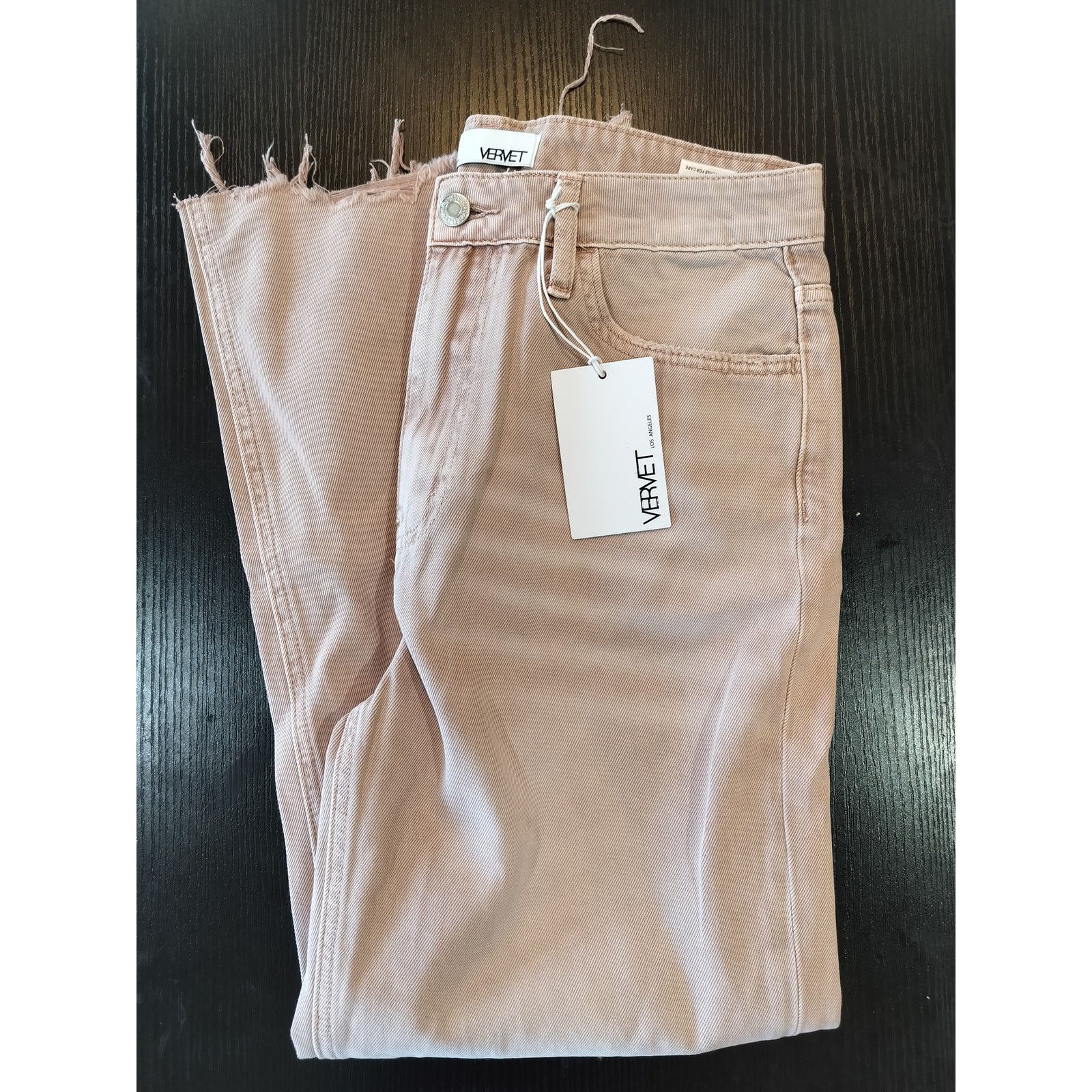 Other VERVET Leslie V2737 Vintage Flare Pink Raw Hem Jeans Size 28 Size 28" / US 6 / IT 42 - 6 Thumbnail