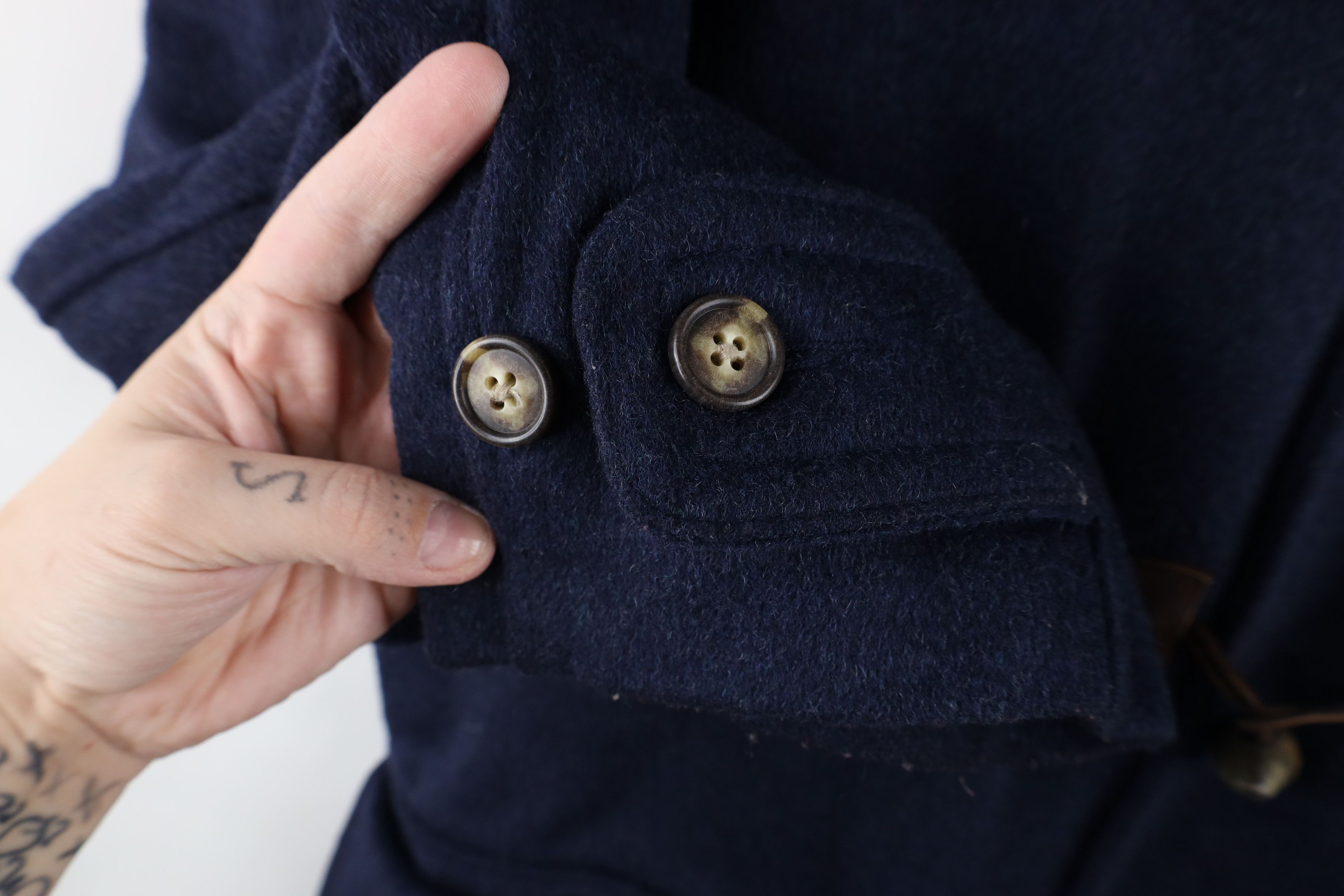 Lands' End × Vintage Vintage 90s Lands End Wool Hooded Horn Toggle Button Jacket Size US L / EU 52-54 / 3 - 5 Thumbnail
