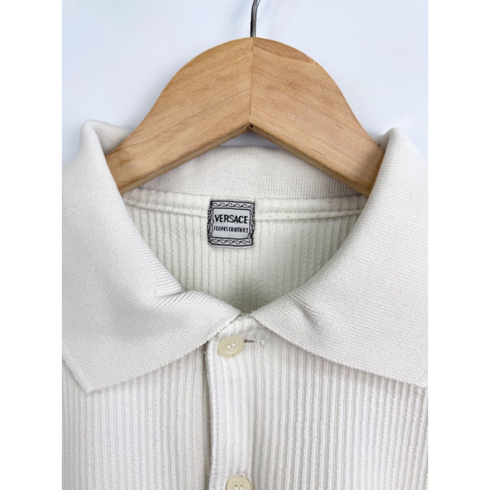 Versace Jeans Couture VINTAGE Versace Jeans Couture Long Sleeve Shirt L White 90s Mens Size US L / EU 52-54 / 3 - 5 Thumbnail