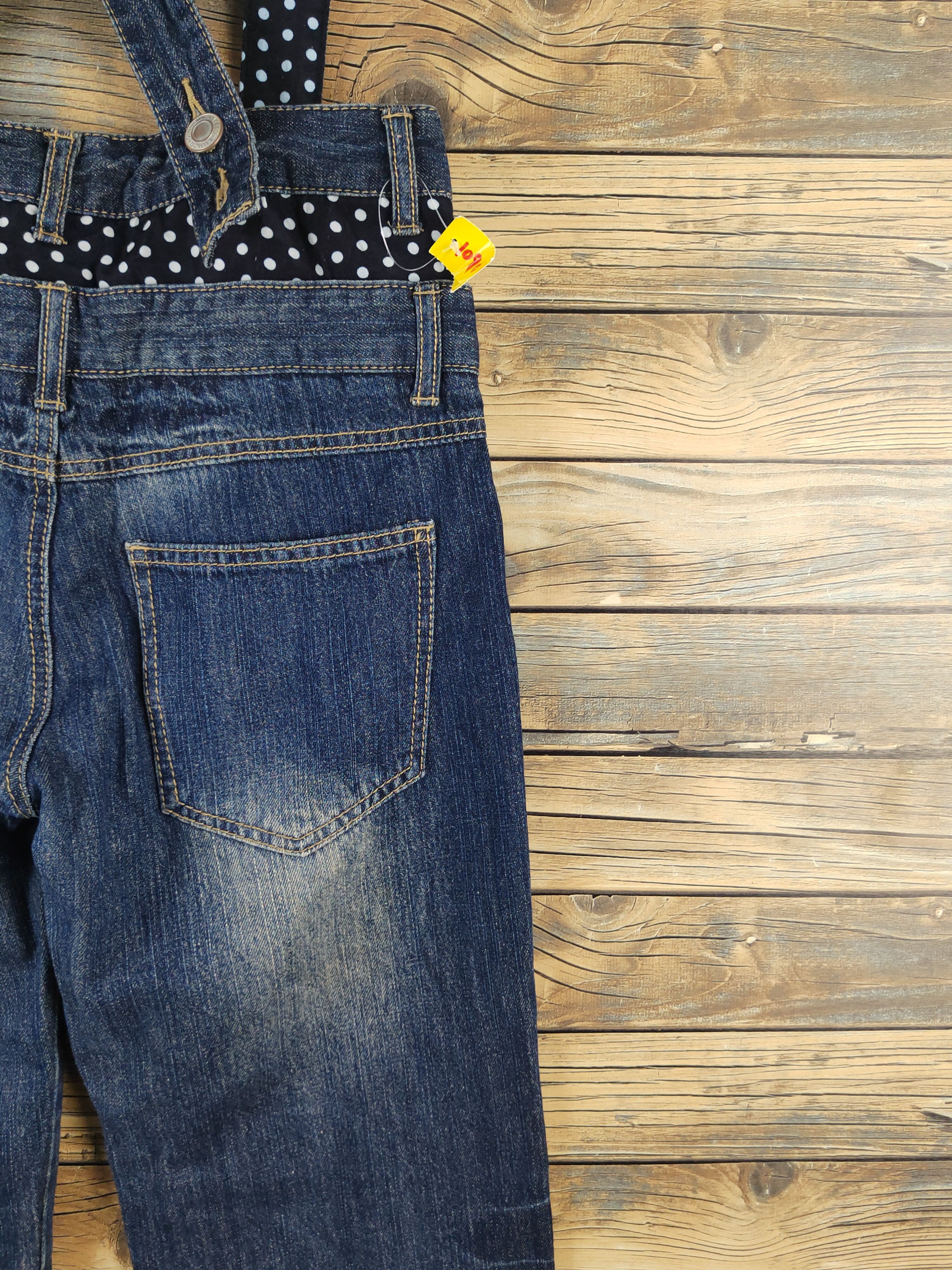 Japanese Brand DL Japanese Brand Dark Blue Suspender Soft Jeans #1090 Size 28" / US 6 / IT 42 - 16 Thumbnail