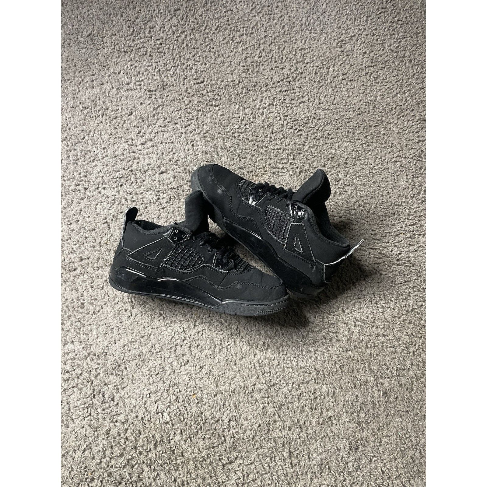 Nike Size 2y- Nike Air Jordan 4 Retro Black Cat 2020 BQ7669-010 Size US 5 / EU 37 - 3 Thumbnail