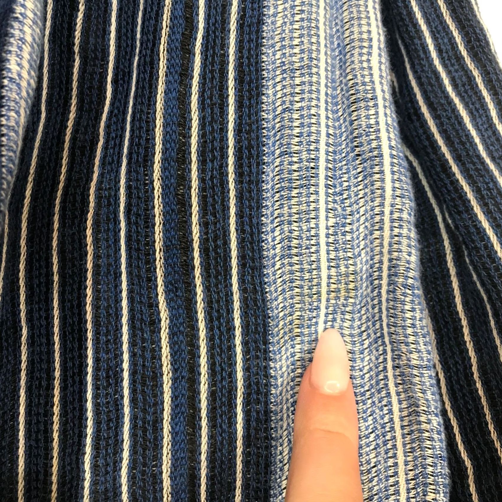 Vintage ace&jig Skirt Womens XS BLUE & WHITE STRIPE PLEATED FIT & FLARE w/POCKET Short Vintage: No Size 26" / US 2 / IT 38 - 4 Thumbnail