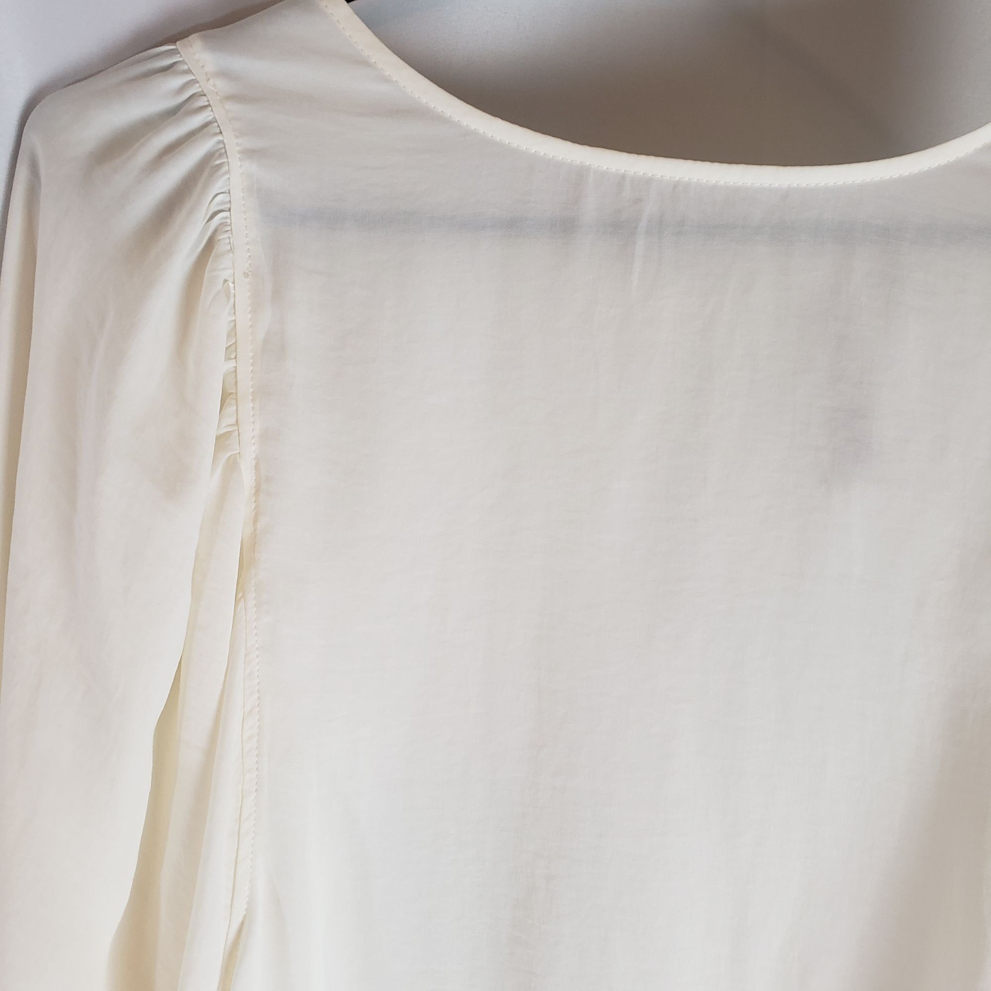 Anthropologie × Designer Dolan Left Coast Collection Womens Long Sleeve Blouse Cream Size S / US 4 / IT 40 - 5 Thumbnail