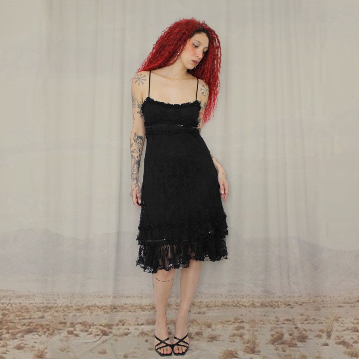 Other 🐈‍⬛BLACK LACE MIDI DRESS🐈‍⬛ Size M / US 6-8 / IT 42-44 - 1 Thumbnail