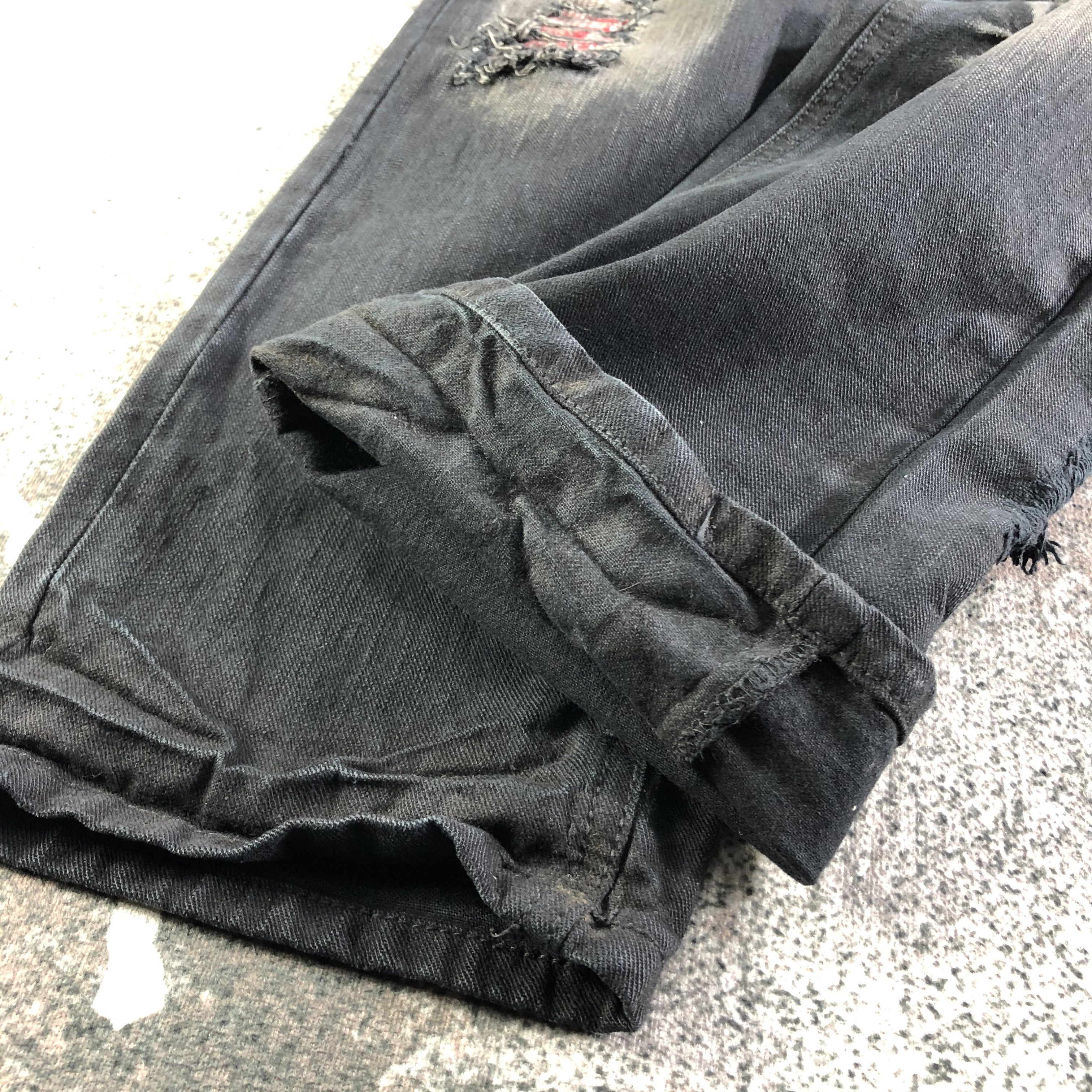 In The Attic In The Attic Jeans Distress Faded Black Denim KJ2961 Size US 32 / EU 48 - 6 Thumbnail