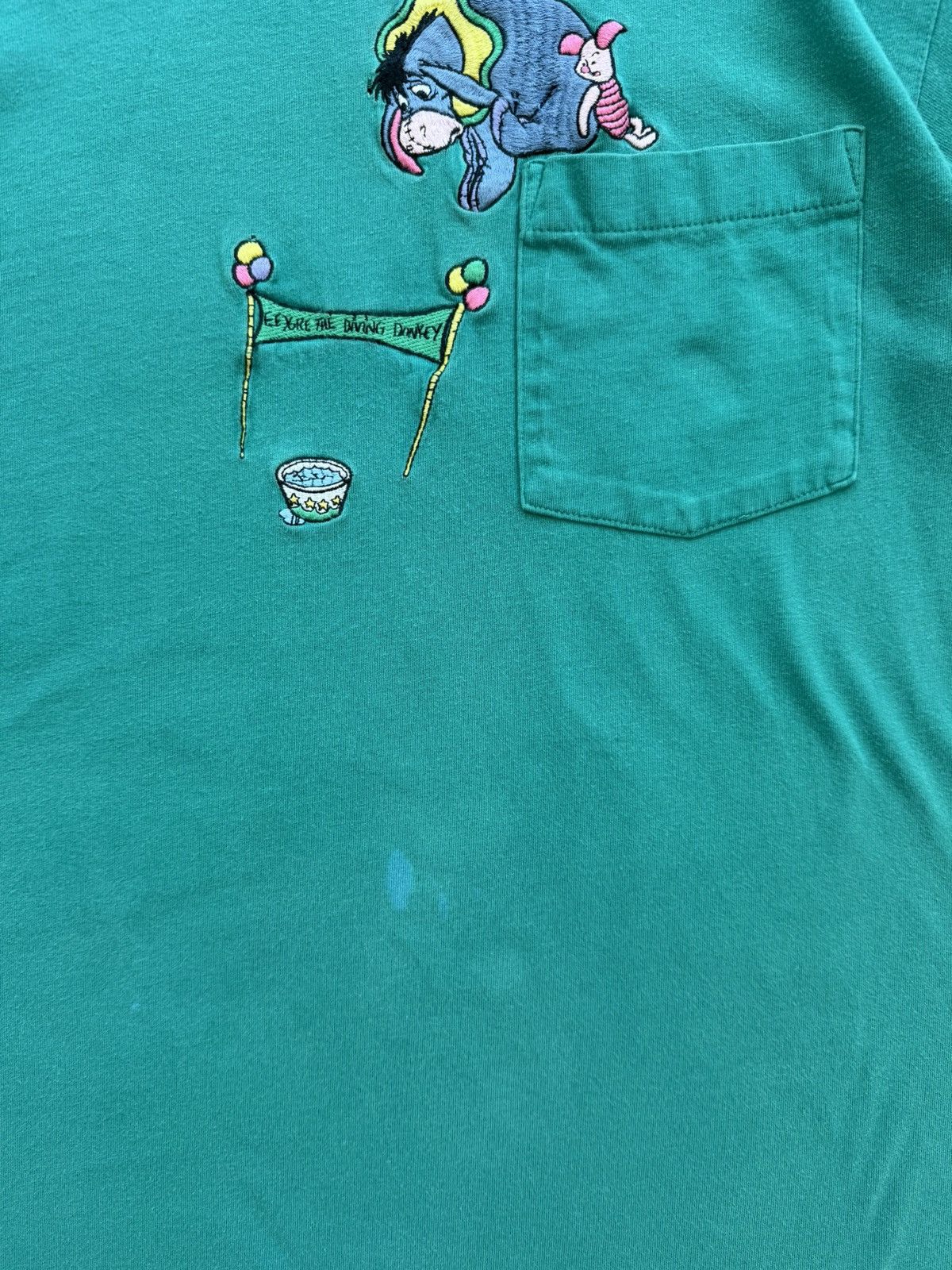 Disney Rare Vintage 90s Disney Eeyore Piglet Pooh pocket shirt Size US M / EU 48-50 / 2 - 13 Thumbnail