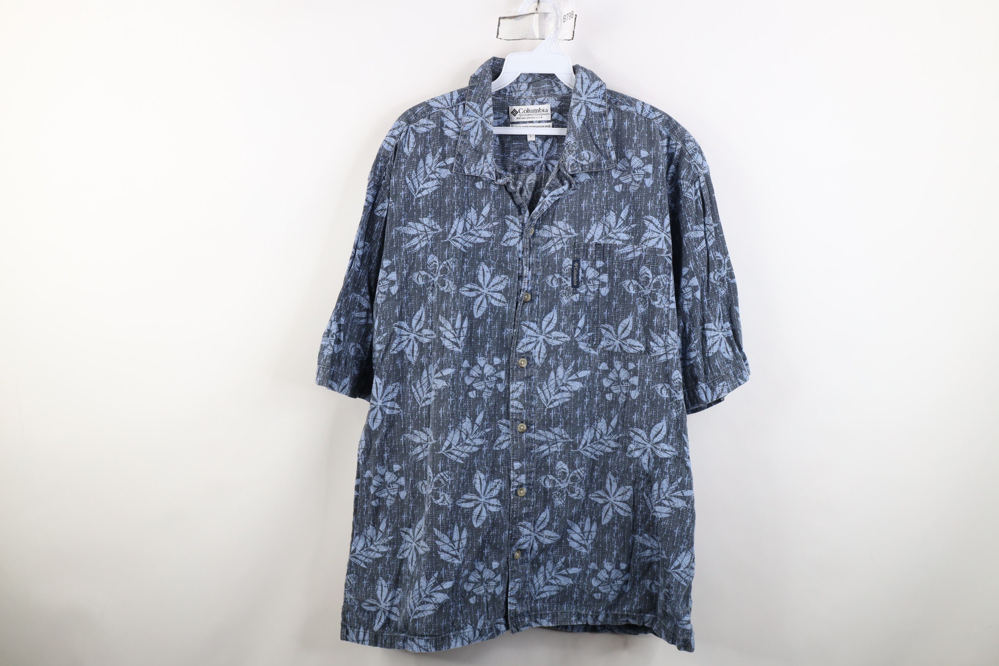 Columbia Vintage 90s Columbia Flower Hawaiian Collared Button Shirt Size US L / EU 52-54 / 3 - 1 Thumbnail