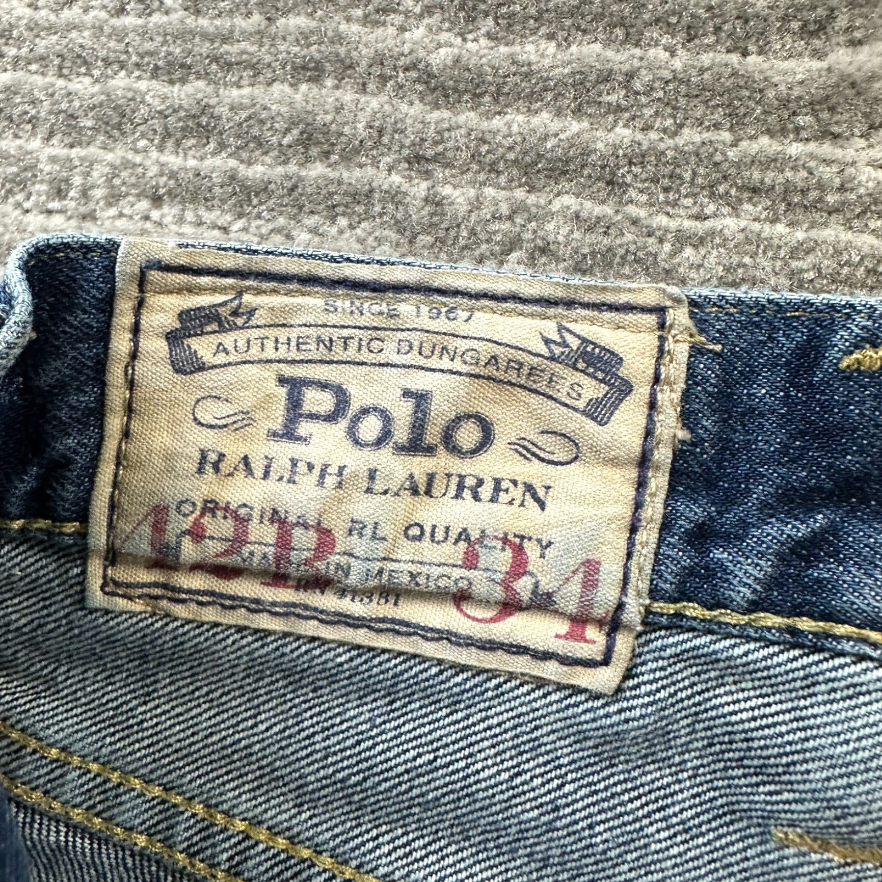 Polo Ralph Lauren Polo Ralph Lauren Jeans Mens 42Bx34 Blue Denim Hampton Relaxed Straight Big Tall Jeans Size US XL / EU 56 / 4 - 6 Thumbnail