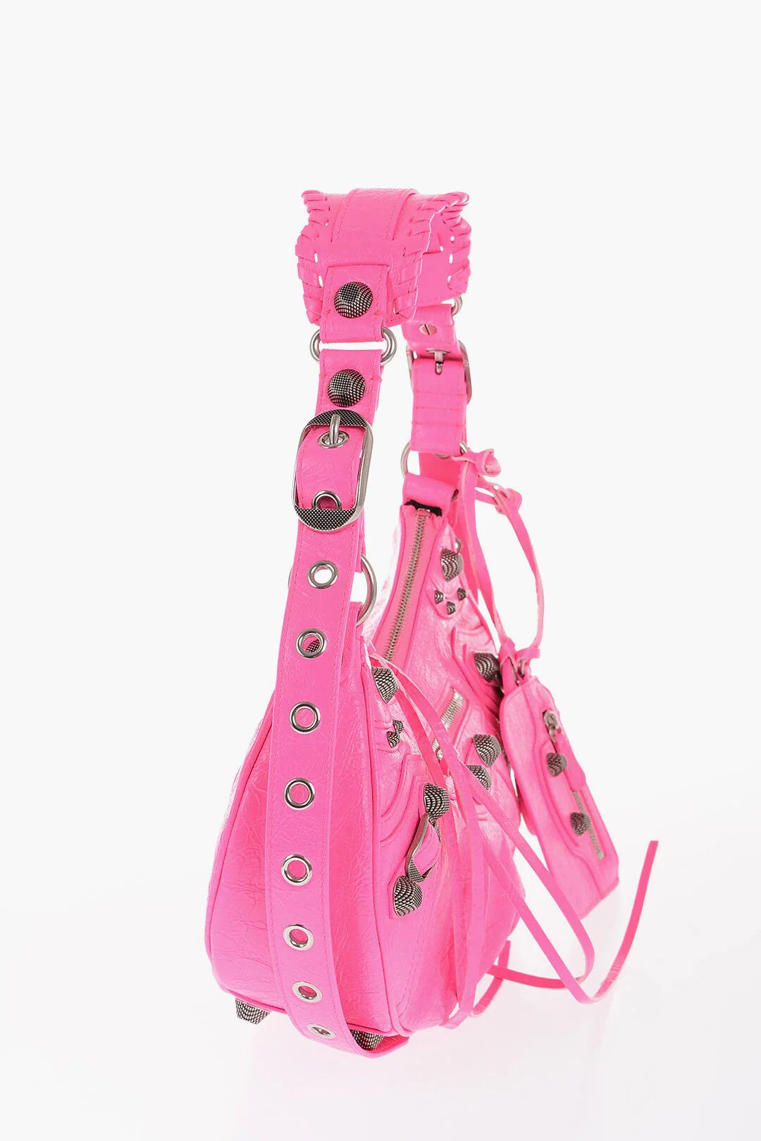 Balenciaga og1mm0326 Size: OS / Fluo Leather Shoulder Bag in Pink Size ONE SIZE - 2 Thumbnail