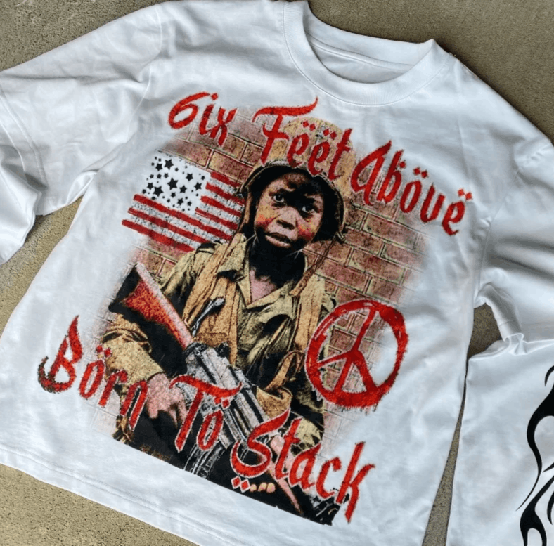 VIBE 25 American Gothic Harajuku anime printed long sleeve Size US M / EU 48-50 / 2 - 4 Thumbnail