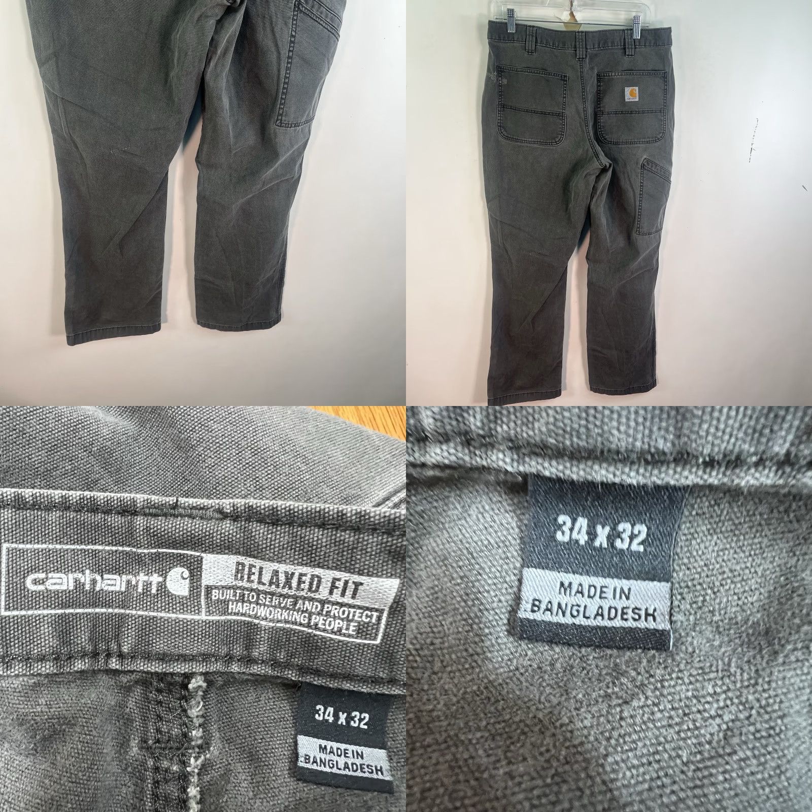 Carhartt VINTAGE Carhartt Relaxed Fit Canvas Work Pants Mens SZ 34 Gray Casual Durable Jeans Size US 34 / EU 50 - 8 Thumbnail