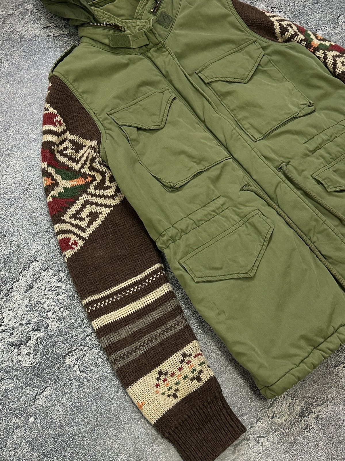 Denim & Supply Ralph Lauren Denim & Supply Ralph Lauren Aztec Sleeve M-65 Jacket L Size S / US 4 / IT 40 - 5 Thumbnail
