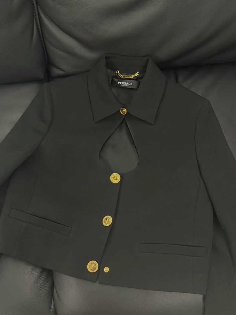 Versace Short cut-out suit