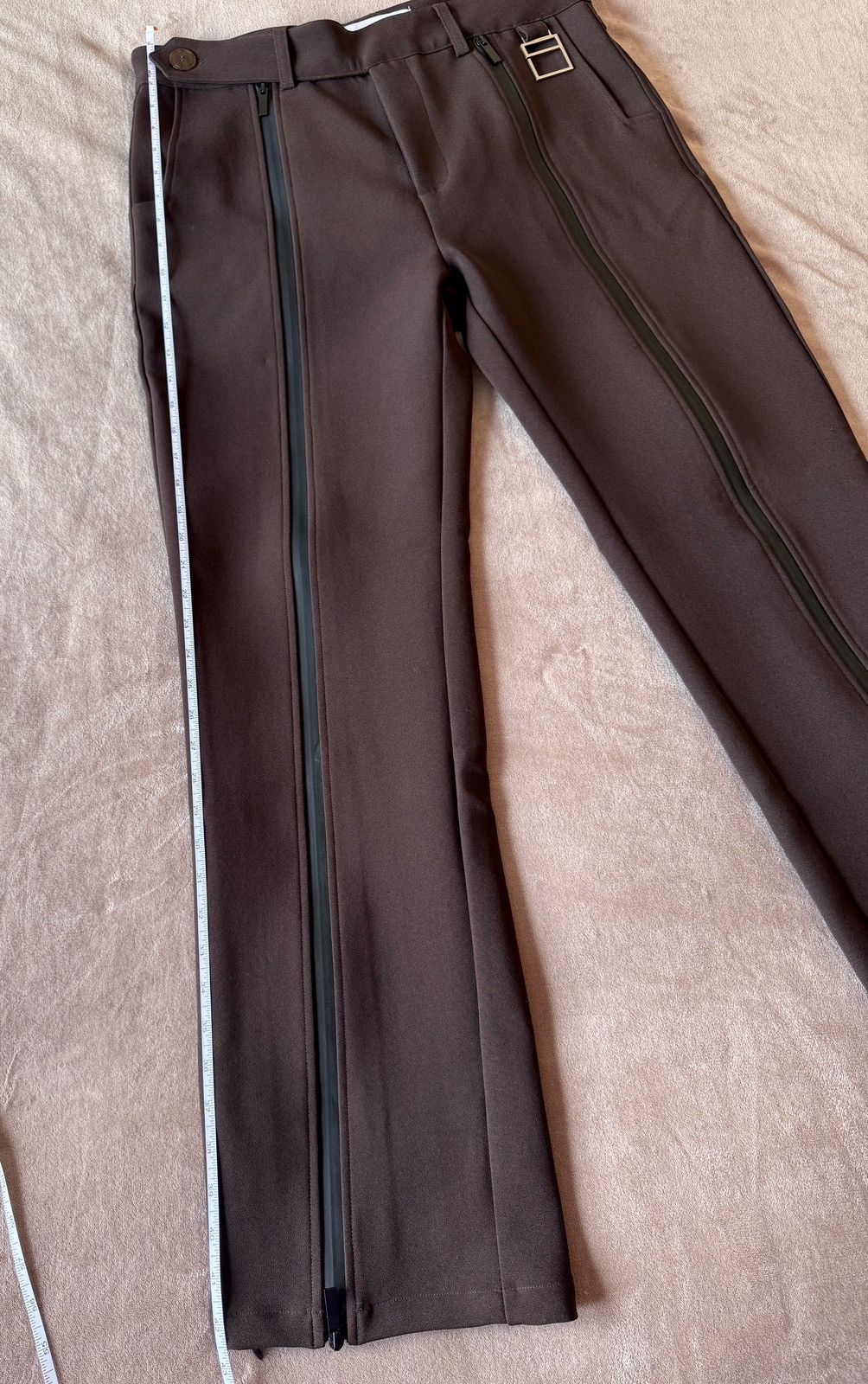 Pieces Uniques XL PIÈCES UNIQUES LE PANTALON EMIN ZIPPED PANTS Brown Zara Size US 34 / EU 50 - 14 Thumbnail