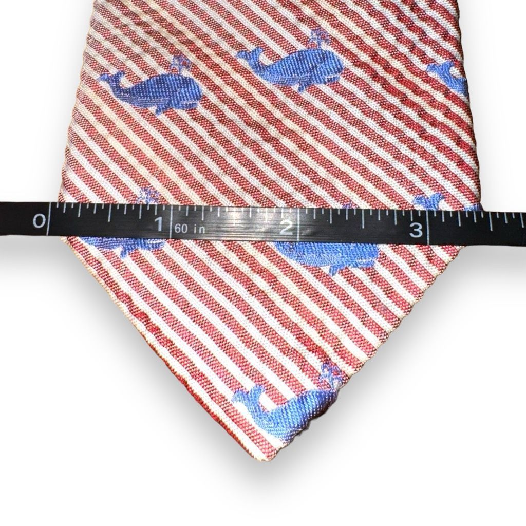 Pendleton 70s Pendleton Red & White Rep Stripe Textured Silk Tie Size ONE SIZE - 2 Thumbnail