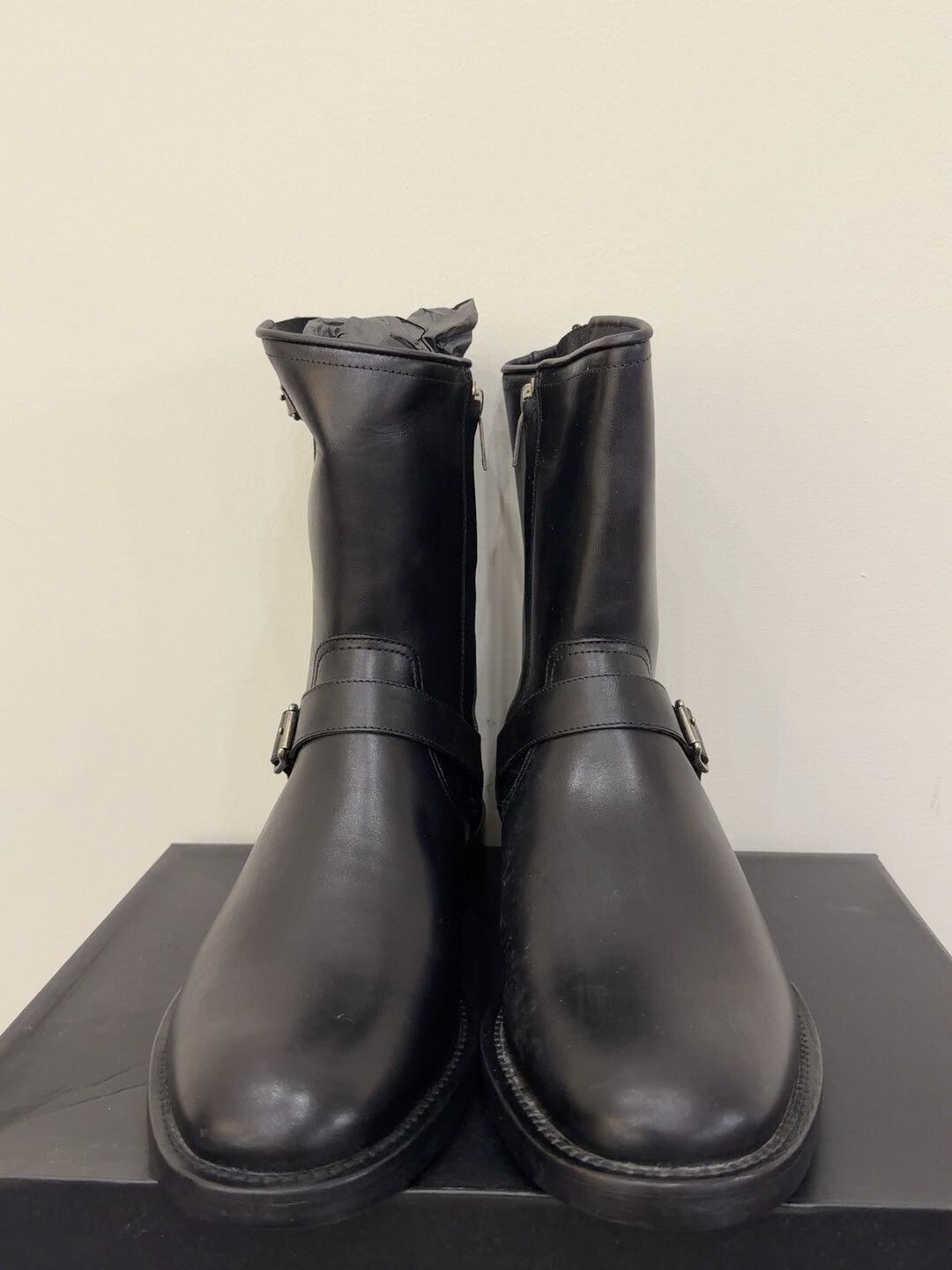 Saint Laurent Paris Saint Laurent Black Mid-Calf Boots Size US 10 / EU 43 - 1 Thumbnail