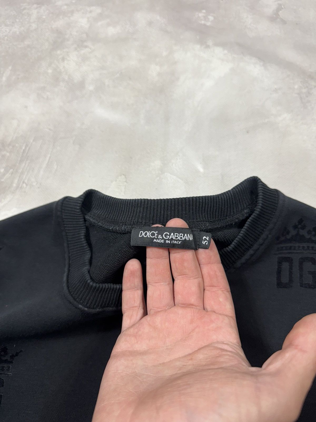 Dolce & Gabbana Dolce Gabbana Black Monogram Men's Sweatshirt Size US L / EU 52-54 / 3 - 4 Thumbnail