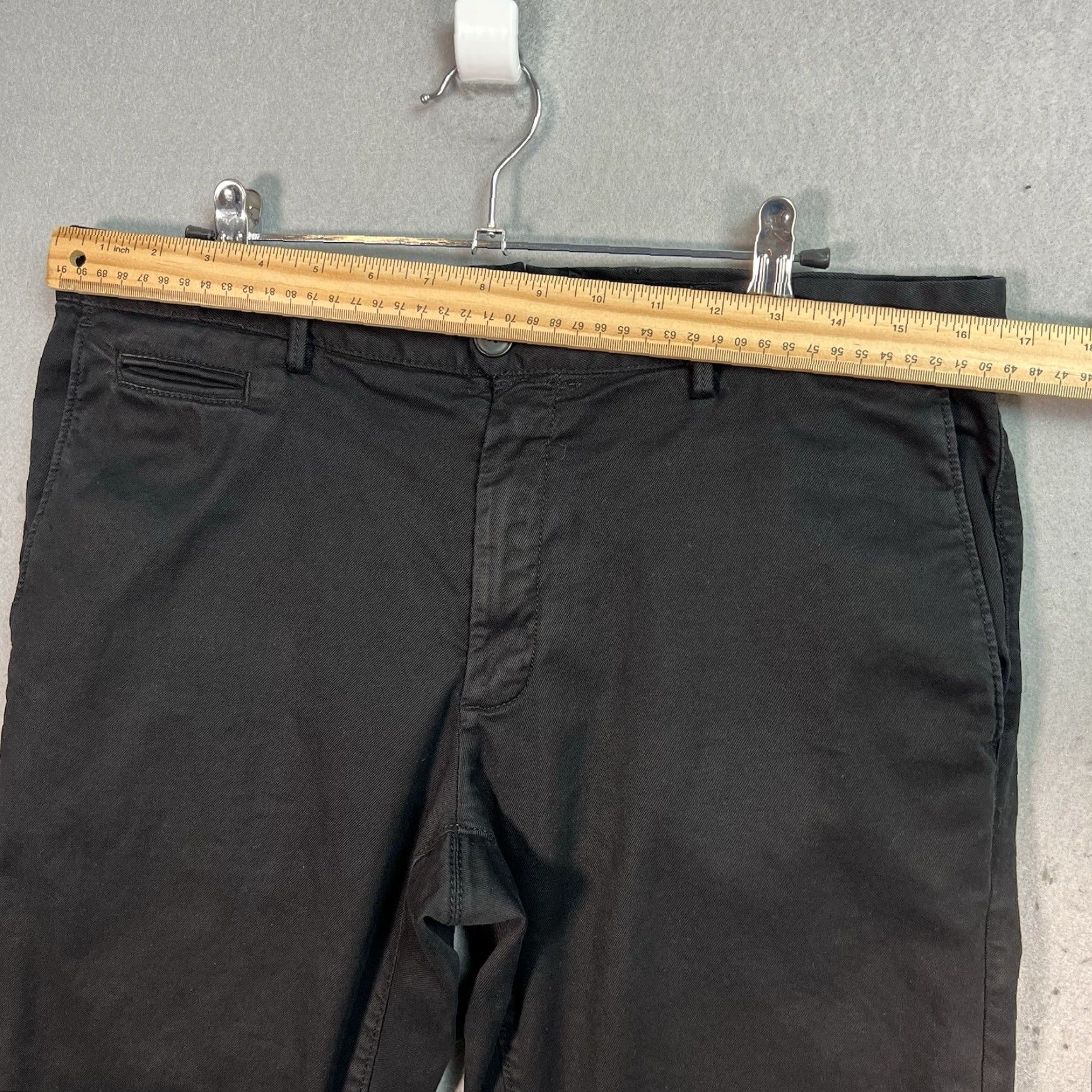 Mango Mango Jeans Pants Chino Black Mens Slim Fit Adult 33 x 32 Denim Cotton Blend Flat Front Inseam 32 Classic Tapered Capable Size US 34 / EU 50 - 3 Thumbnail