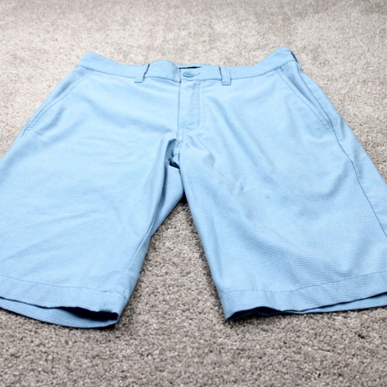 TravisMathew Travis Mathew Kona Blue Shorts Mens 30 Polyester Spandex 11" Inseam Knit Chino Sport Golf Casual Workwear Size US 30 / EU 46 - 2 Thumbnail