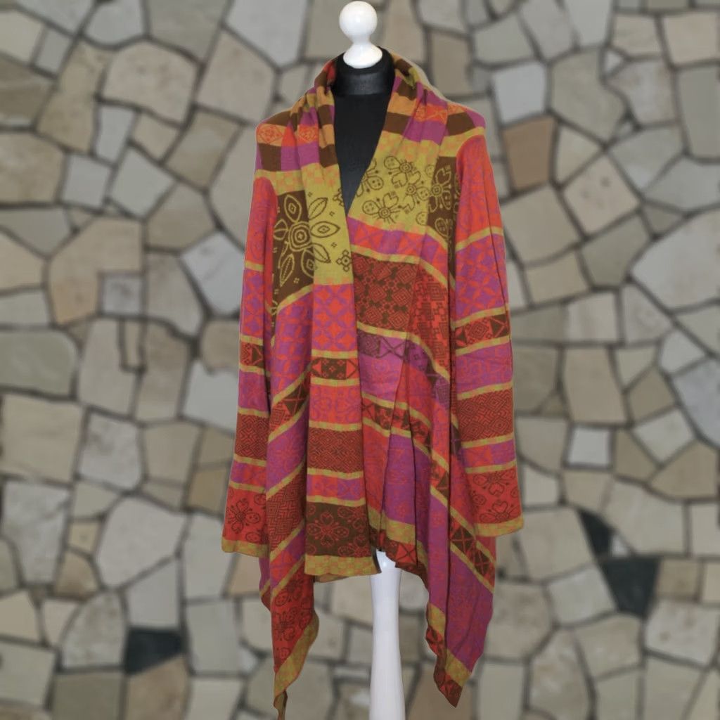 Vintage Gudrun Sjoden Cardigan Jumper Silk Wool Multicoloured L/XL Womens Defects Size L / US 10 / IT 46 - 1 Thumbnail