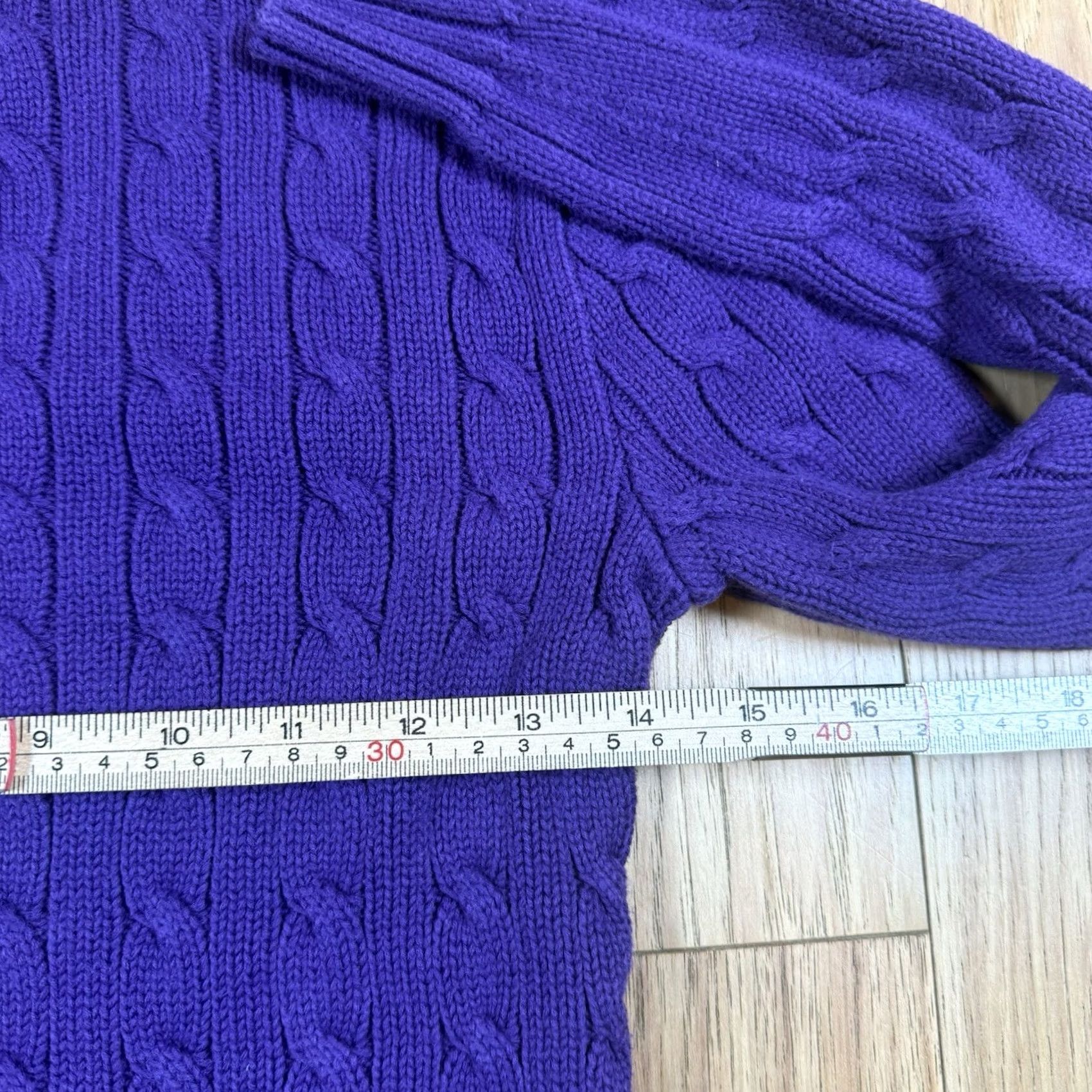 Ralph Lauren VINTAGE Ralph Lauren Polo Sport Cable Knit Sweater Women’s XS Purple V-Neck Sweater Womens XS Purple Cable Knit Sports Pullover Size XS / US 0-2 / IT 36-38 - 6 Thumbnail