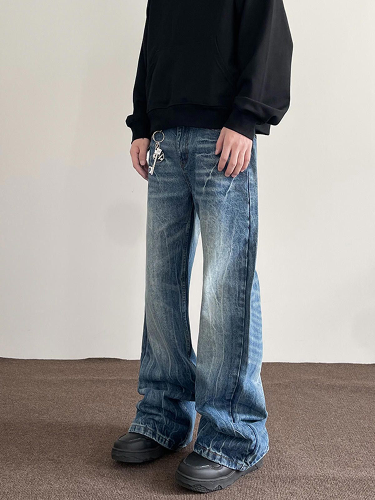 Vintage Lightning Oversized Micro Flared Washed Denim Jeans Size US 32 / EU 48 - 3 Thumbnail