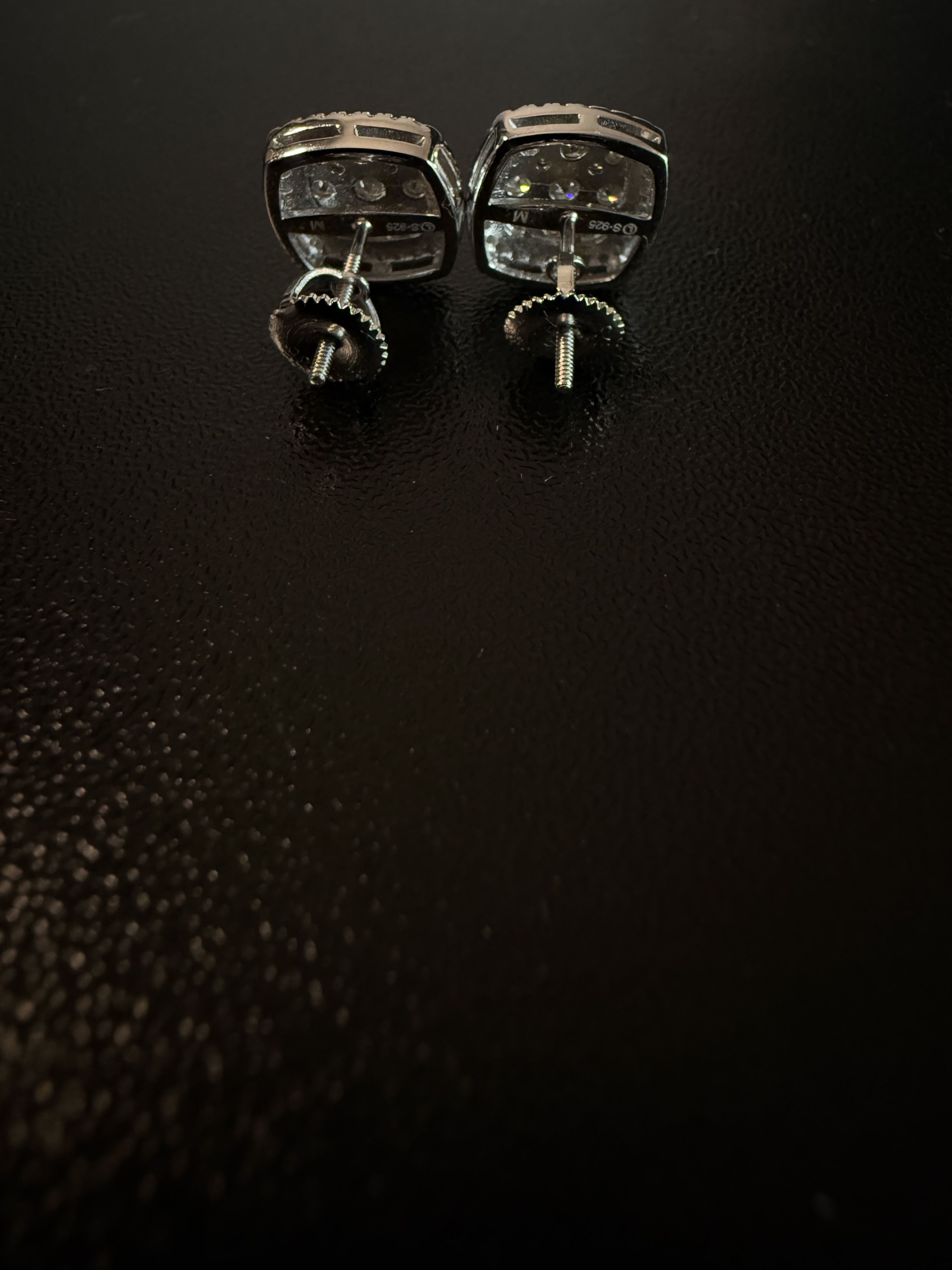 Other Square ice cross men’s Moissanite 925 silver earrings Size ONE SIZE - 7 Thumbnail
