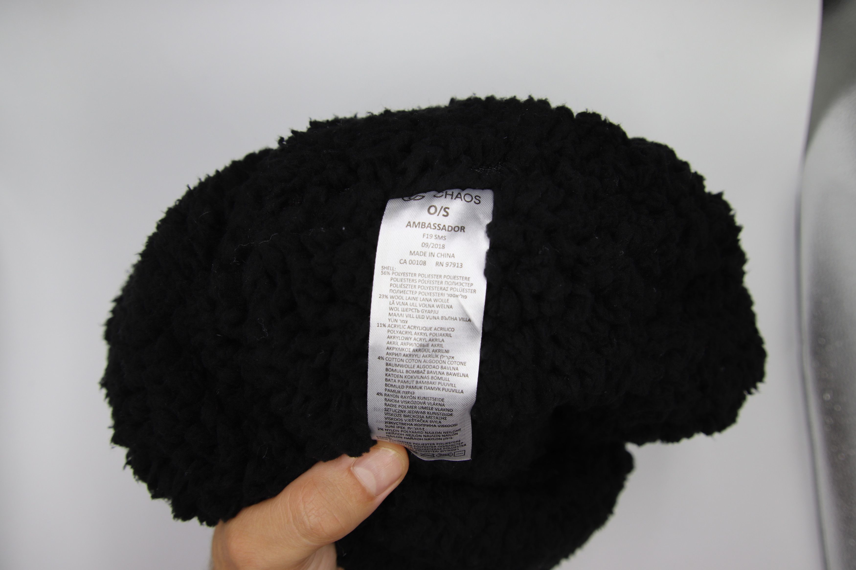 Other Fur Hat Chaos Ambassador Black Grey Size ONE SIZE - 3 Thumbnail