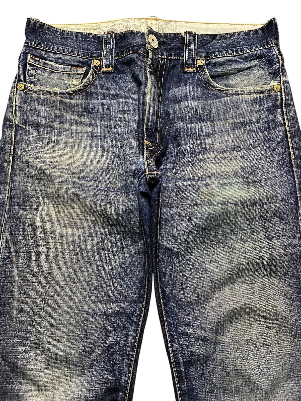 Levi's Vintagw Levis 505 Mud Wash Distressed Loose Jeans Size US 34 / EU 50 - 3 Thumbnail