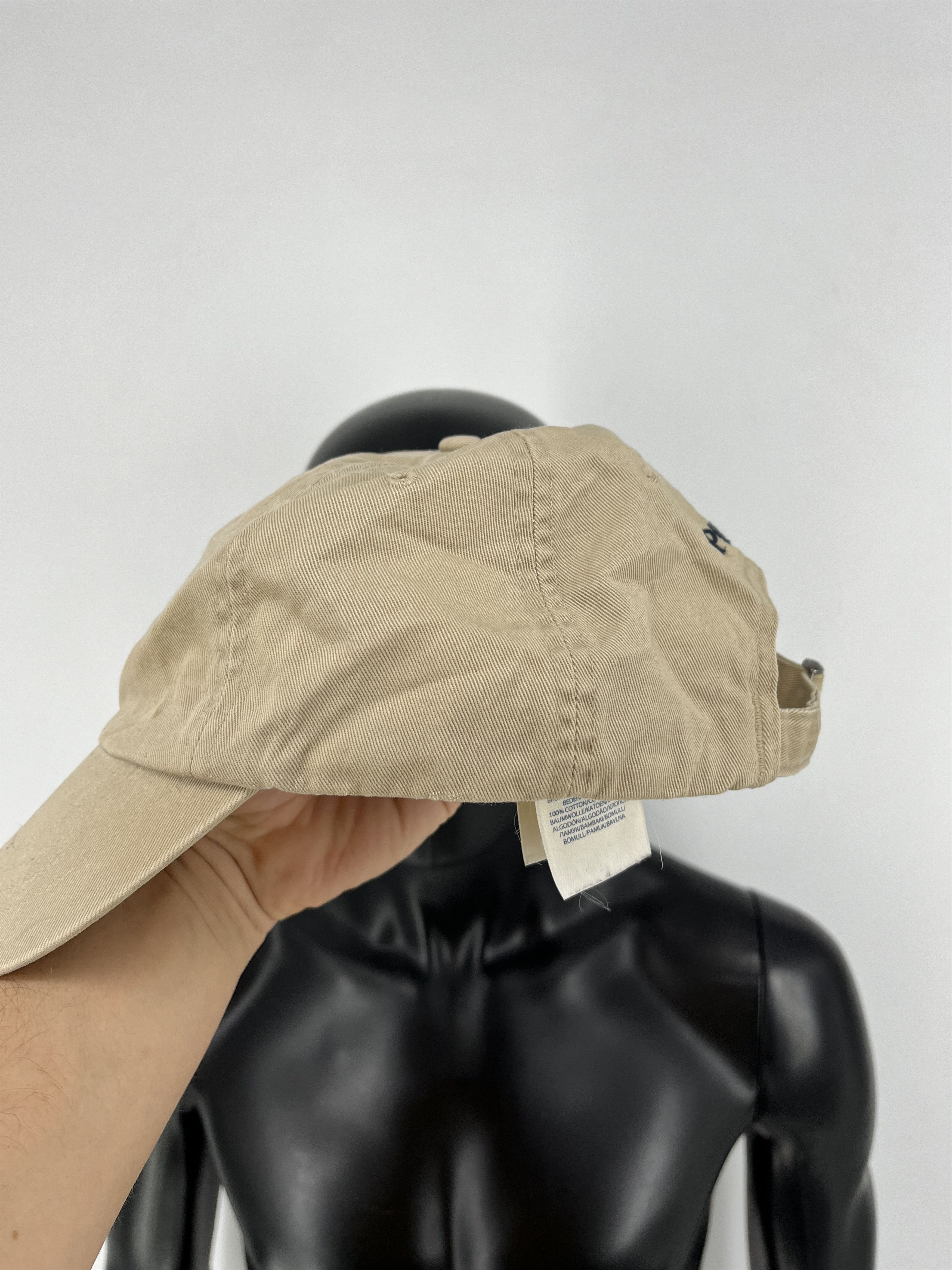 Polo Ralph Lauren Vintage Y2K Polo Ralph Lauren Beige Cotton Cap Size ONE SIZE - 6 Thumbnail