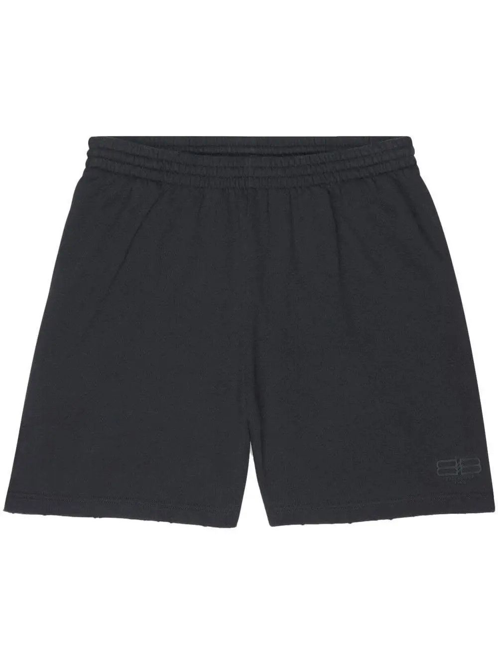 Balenciaga o1in1g0824 BB Paris Icon Sweat Shorts in Black Size US 30 / EU 46 - 1 Thumbnail