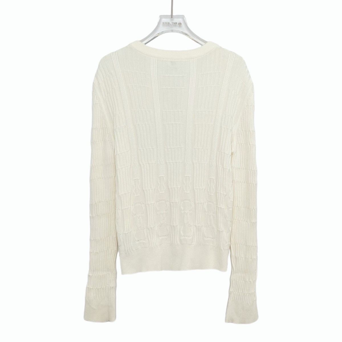 Hermes Hermes Pure White Silk Blend Cardigan K26WX Size M / US 6-8 / IT 42-44 - 2 Thumbnail
