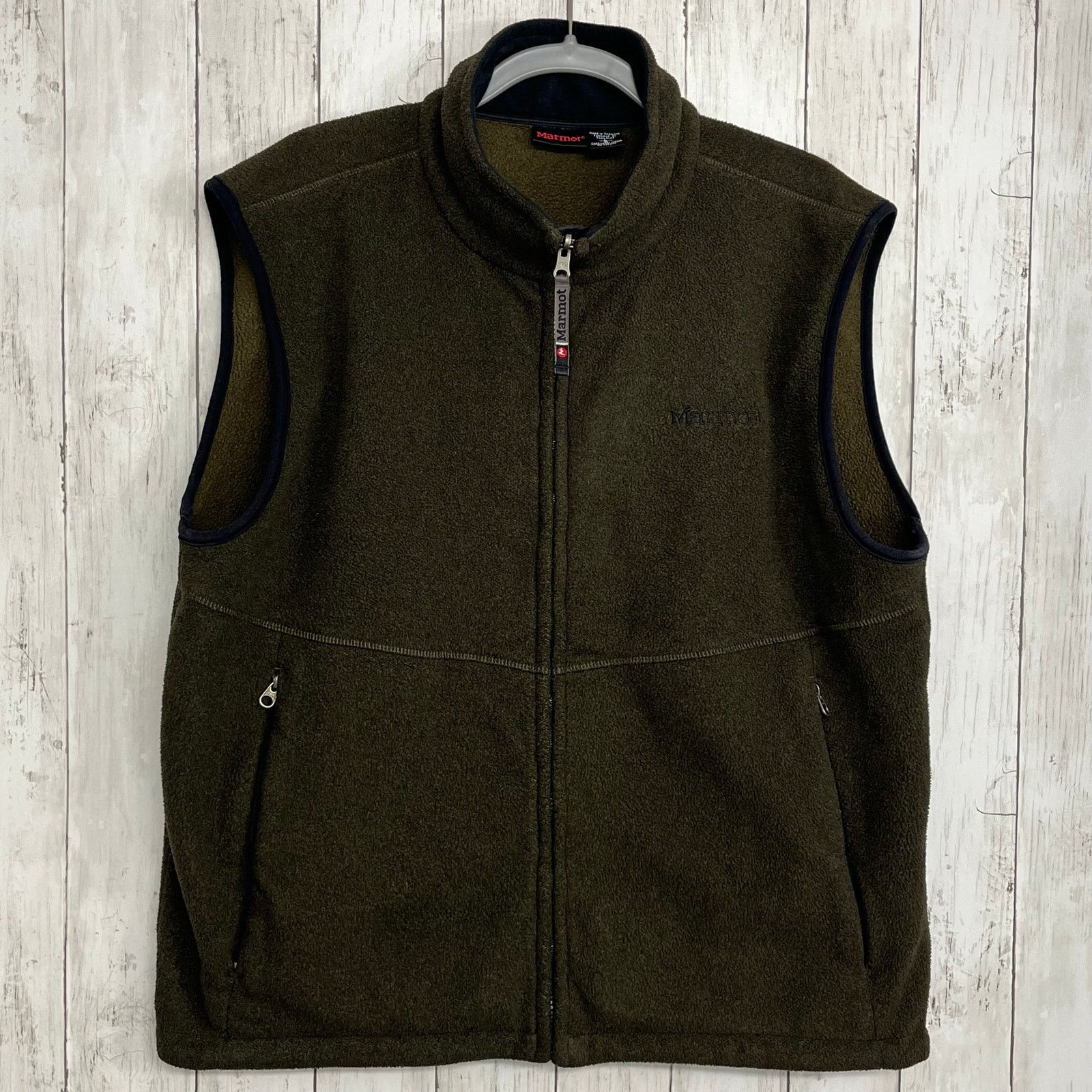 Marmot Marmot Polartec Brown Fleece Full Zip Vest Size US L / EU 52-54 / 3 - 1 Thumbnail