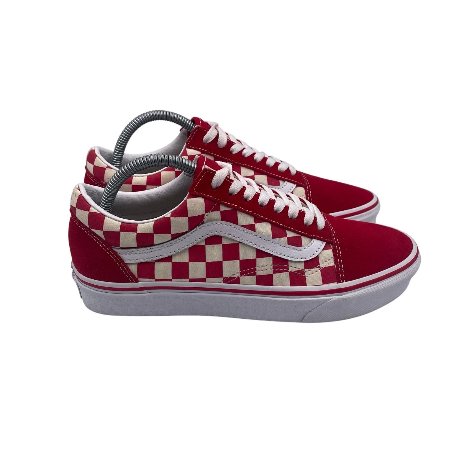 Vans VANS Old Skool Low Checkerboard Lace Racing Red White 7.5 9 Size US 7.5 / EU 40-41 - 2 Thumbnail