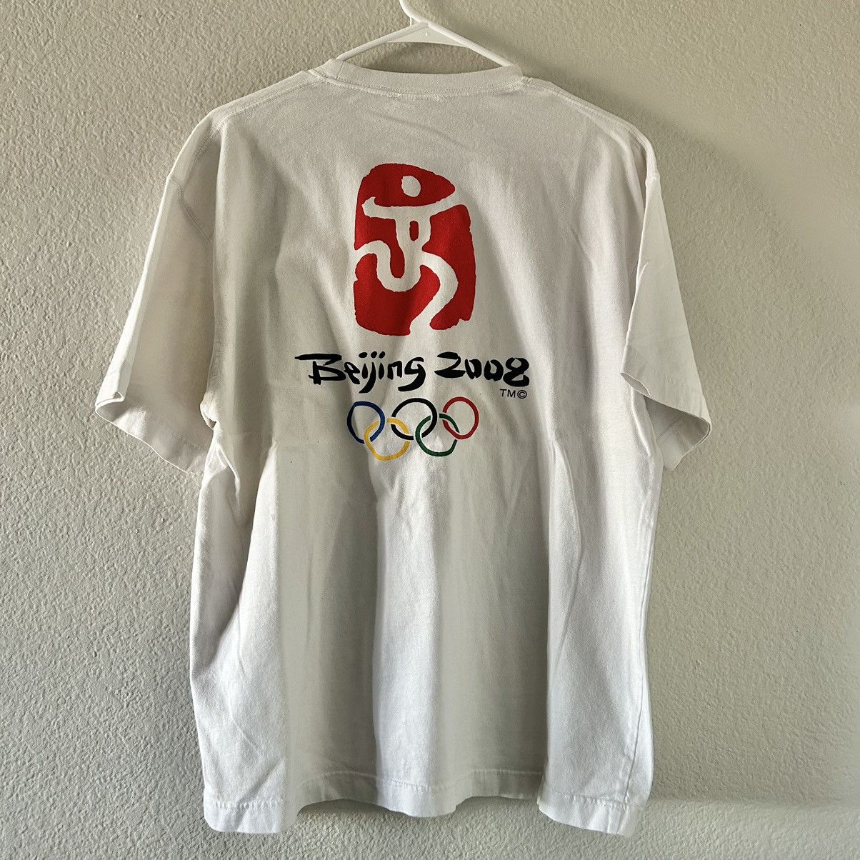 Vintage Beijing 2008 Olympics White T-Shirt Men’s Large Size US L / EU 52-54 / 3 - 6 Thumbnail